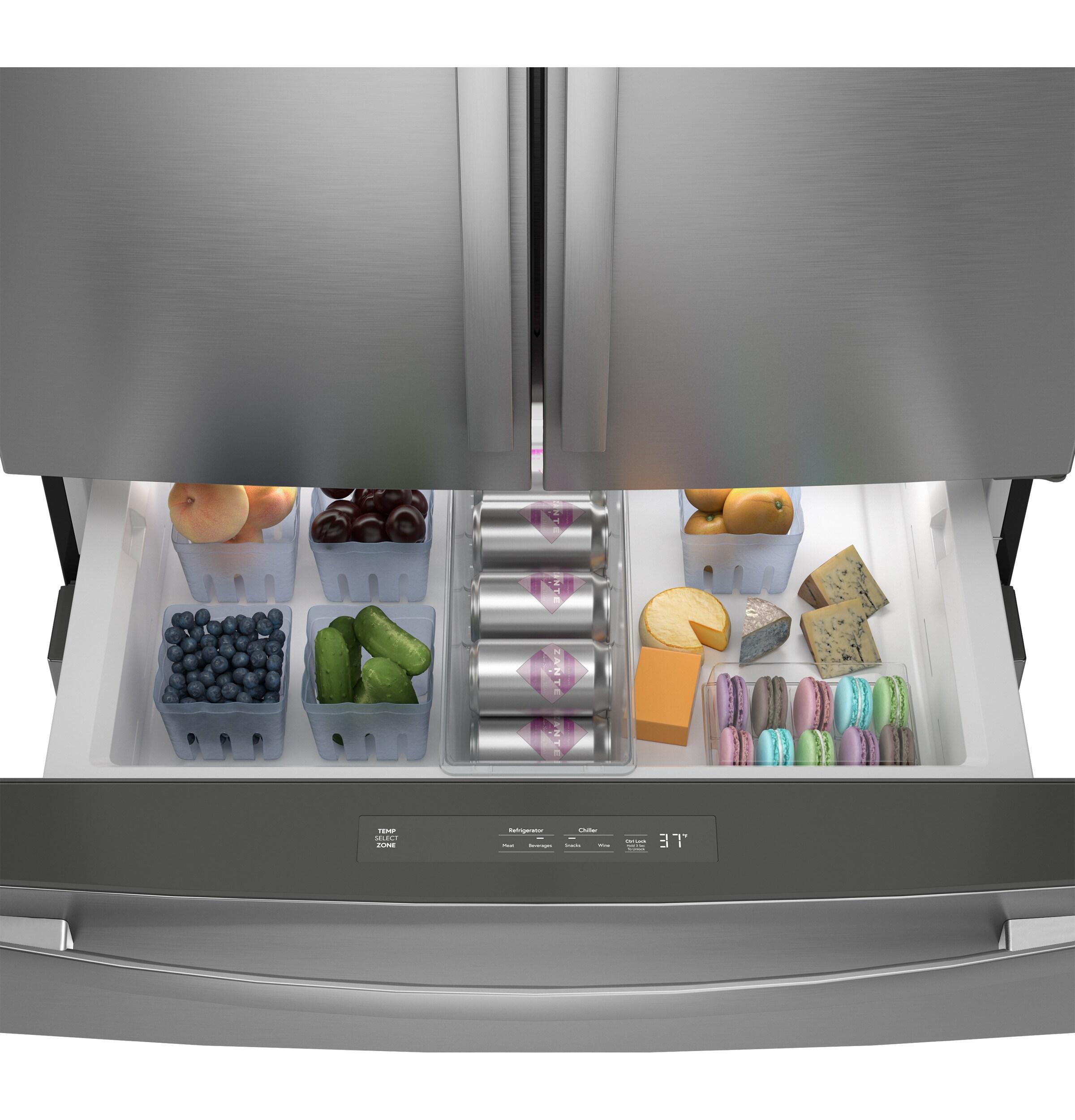 GE Profile™ Series Energy Star Smart 29 Cu. Ft. Fingerprint Resistant 4-Door French-Door Refrigerator