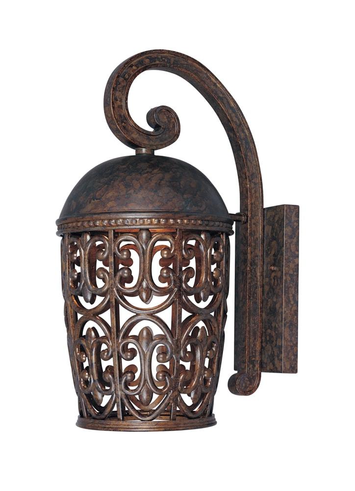 Burnt Umber Dimmable Direct Wired Lantern Sconce