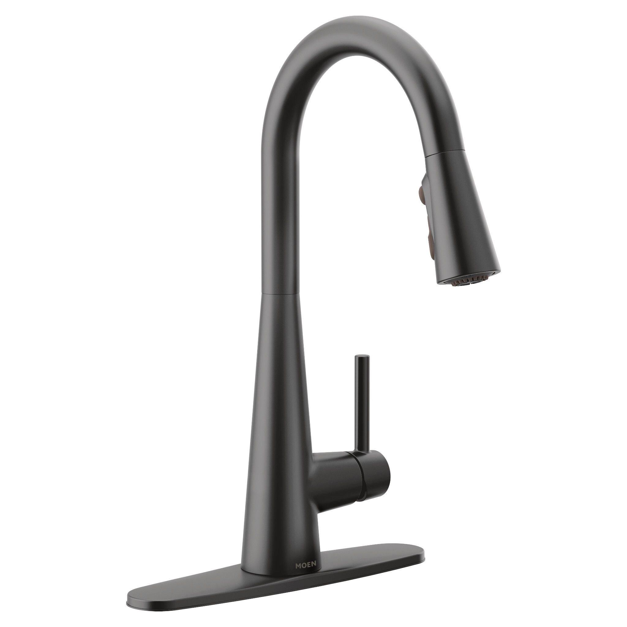 Sleek Pull Down Single Handle Kitchen Faucet with Power Boost Technology and Duralock