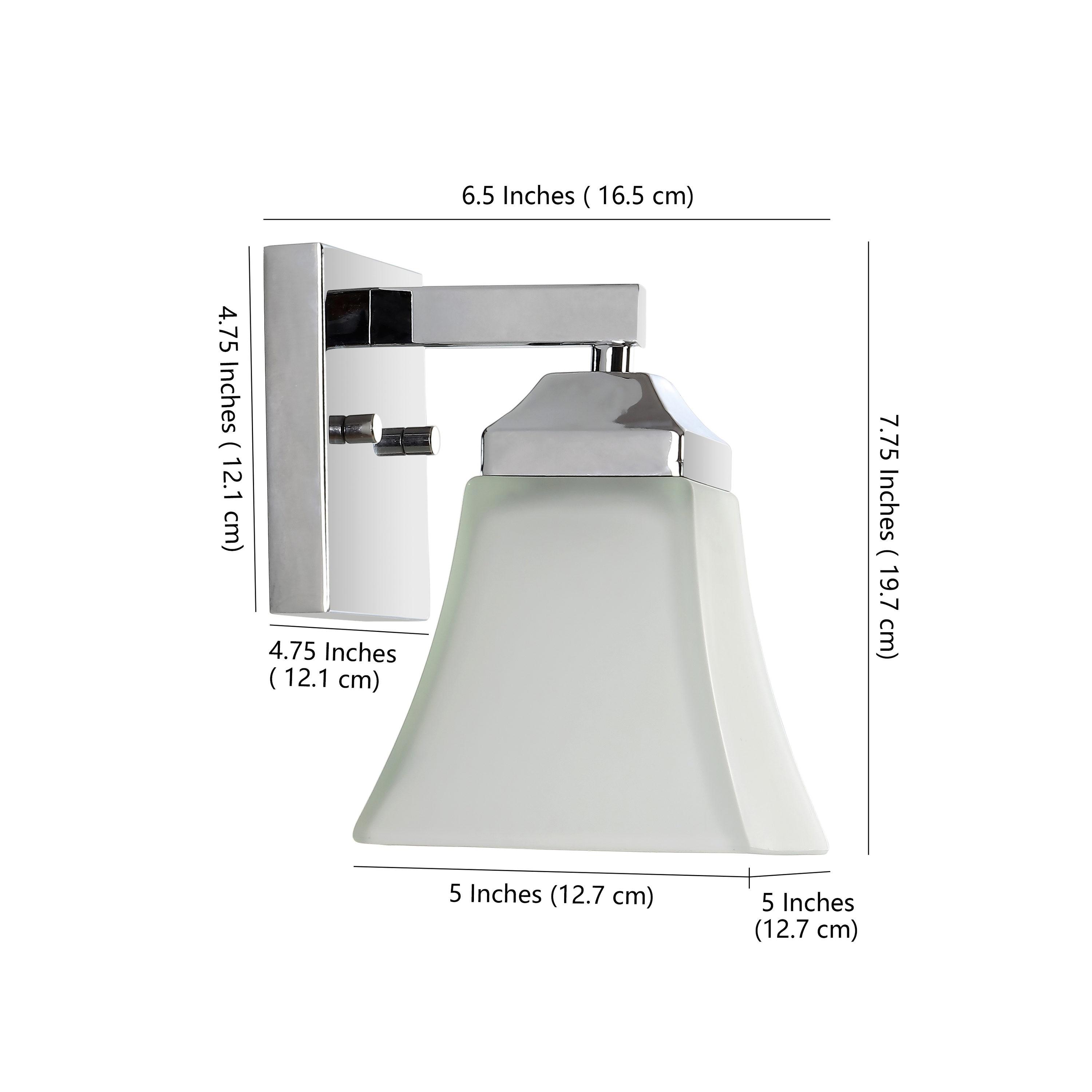 Staunton Chrome Polished 7.75" LED Vanity Light with Frosted Glass Shade