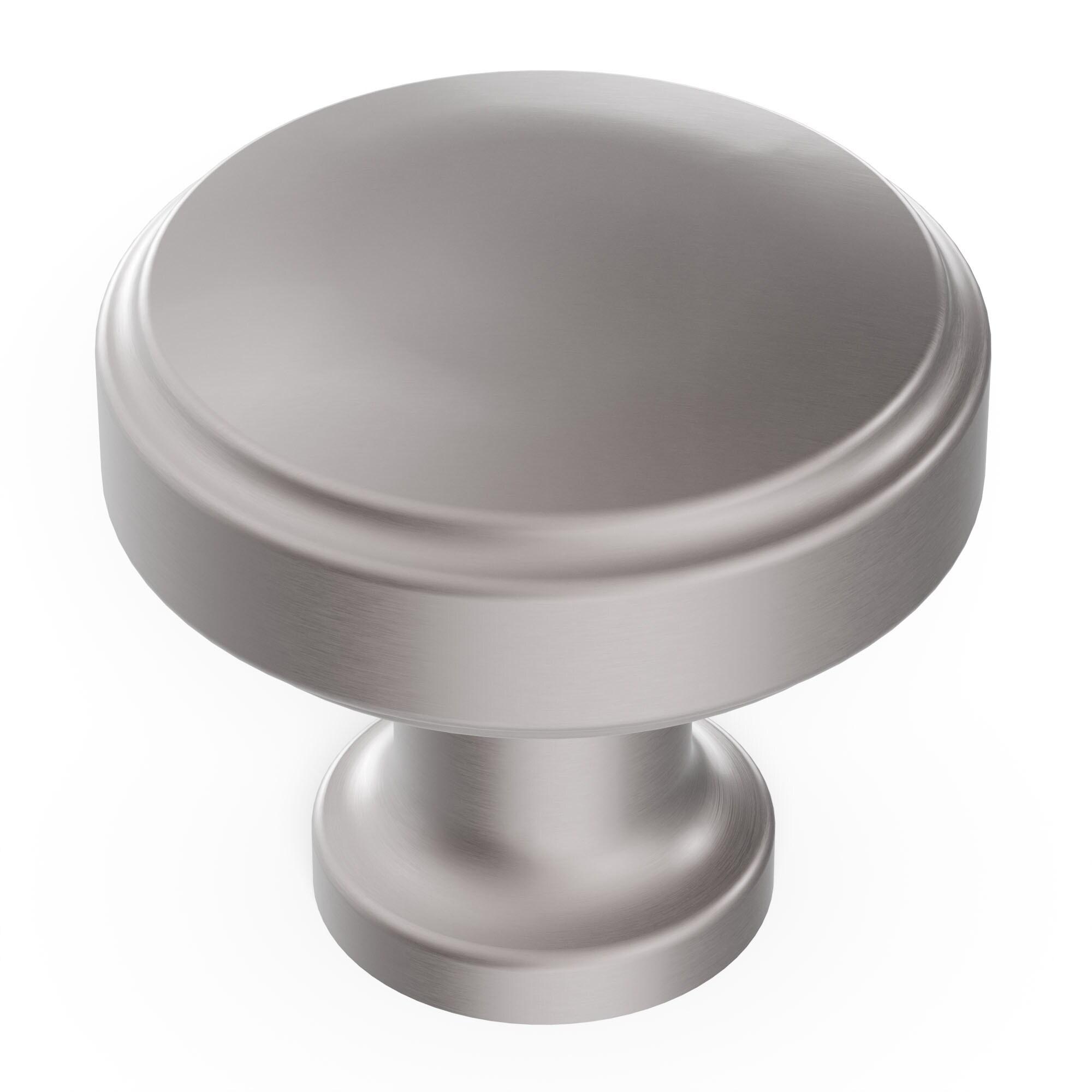 Satin Nickel Round Cabinet Knobs 10-Pack