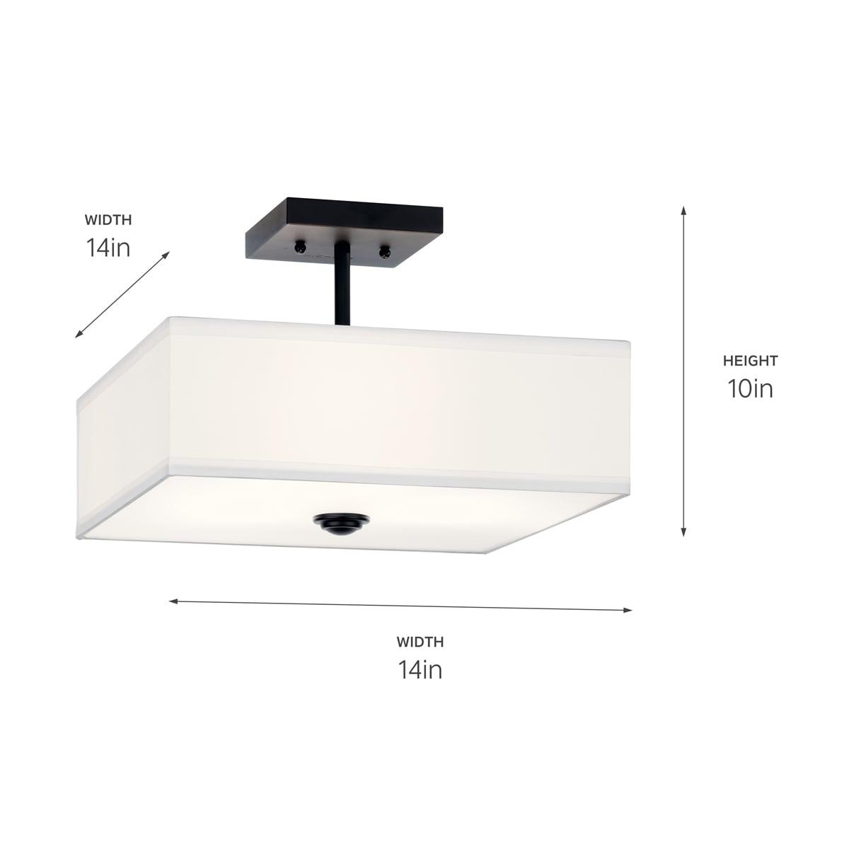 Kichler Lighting Shailene 3 - Light Semi-Flush Mount in  Black