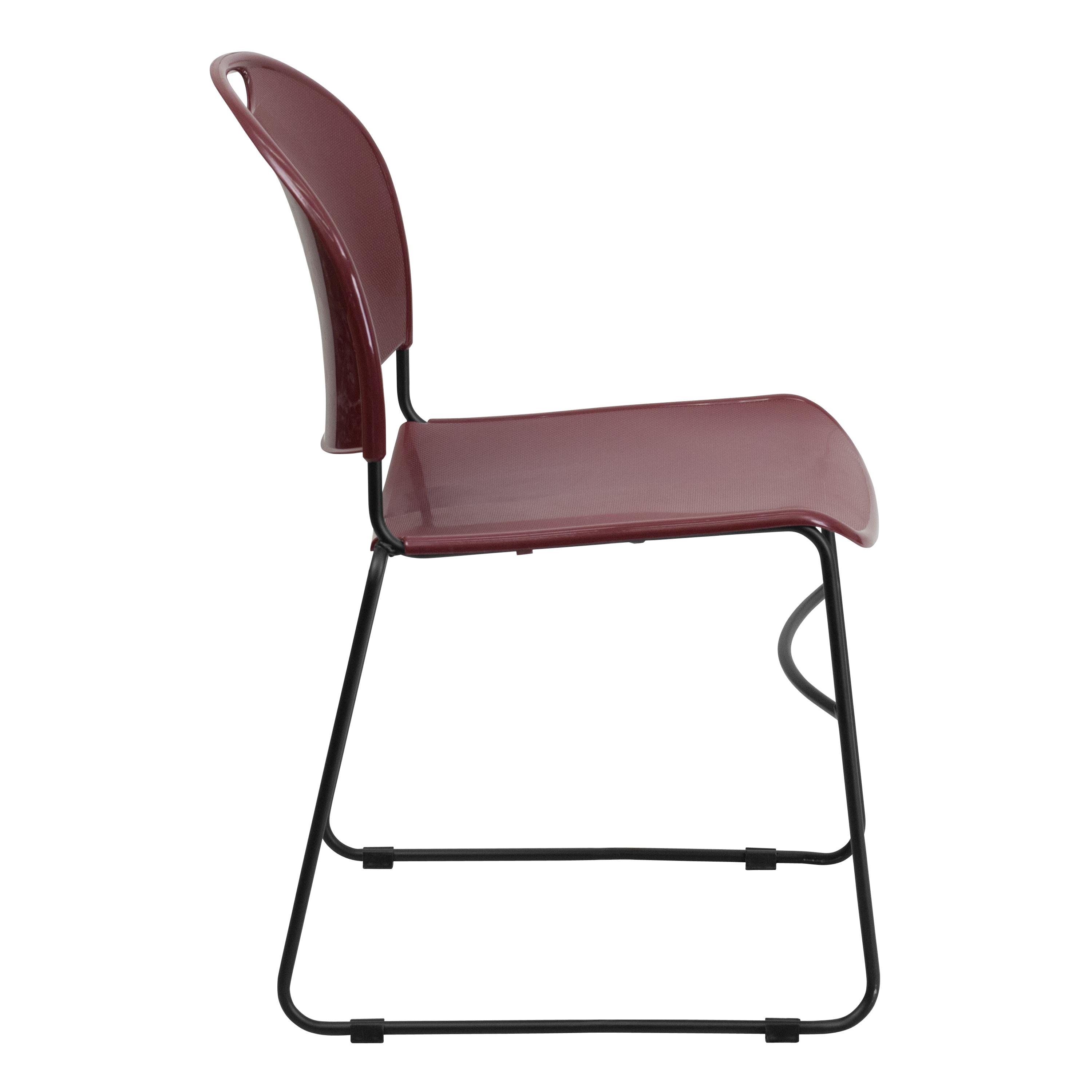 Flash Furniture Gaea 880 lb. Capacity Ultra-Compact Stack Chair with Metal Frame