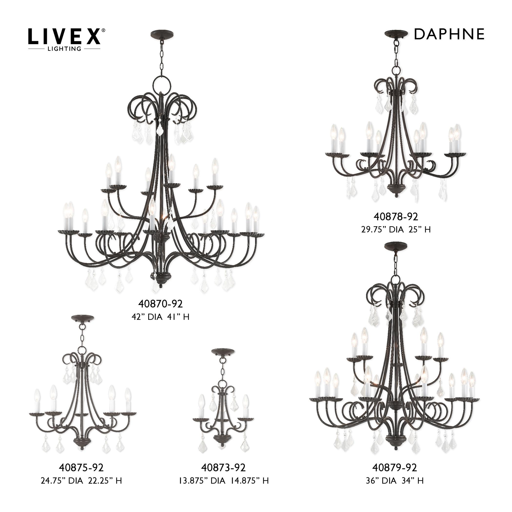 Livex Lighting Daphne 18 - Light Chandelier in  English Bronze