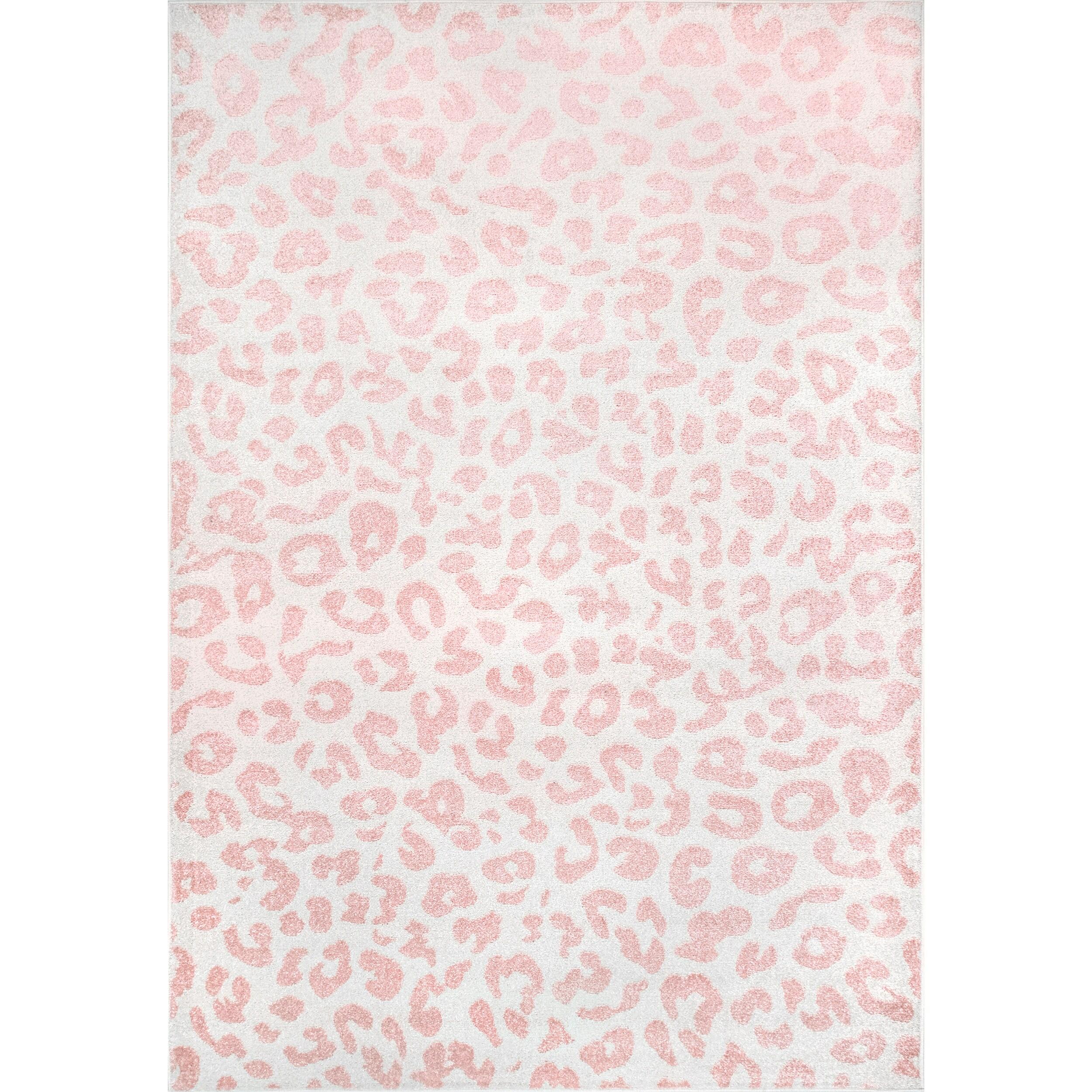 nuLOOM Annette Modern Leopard Print Area Rug, 4' x 6', Baby Pink