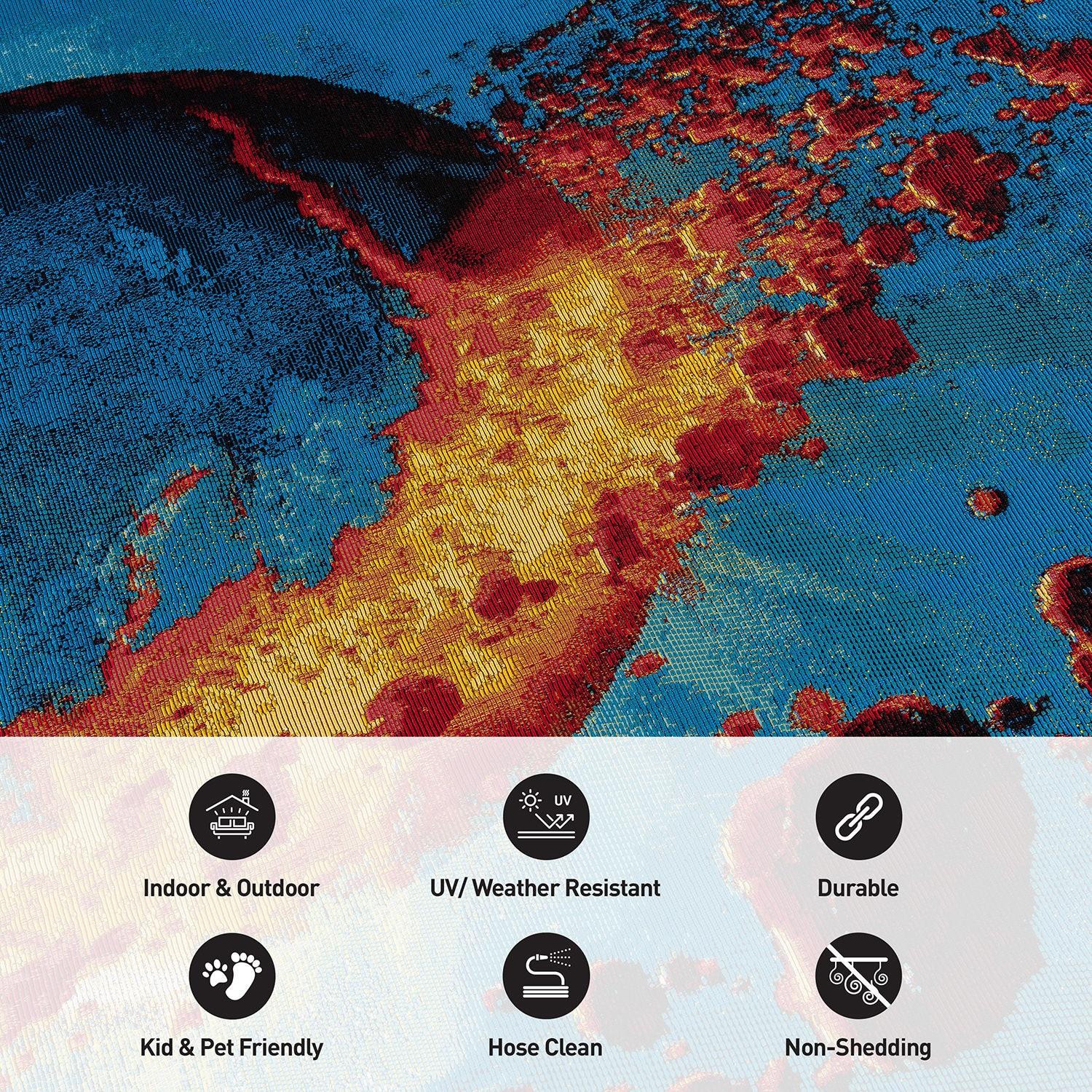 World Rug Gallery Galactic Wonder Galaxy Indoor/Outdoor Area Rug - Multi 5'3"X7'