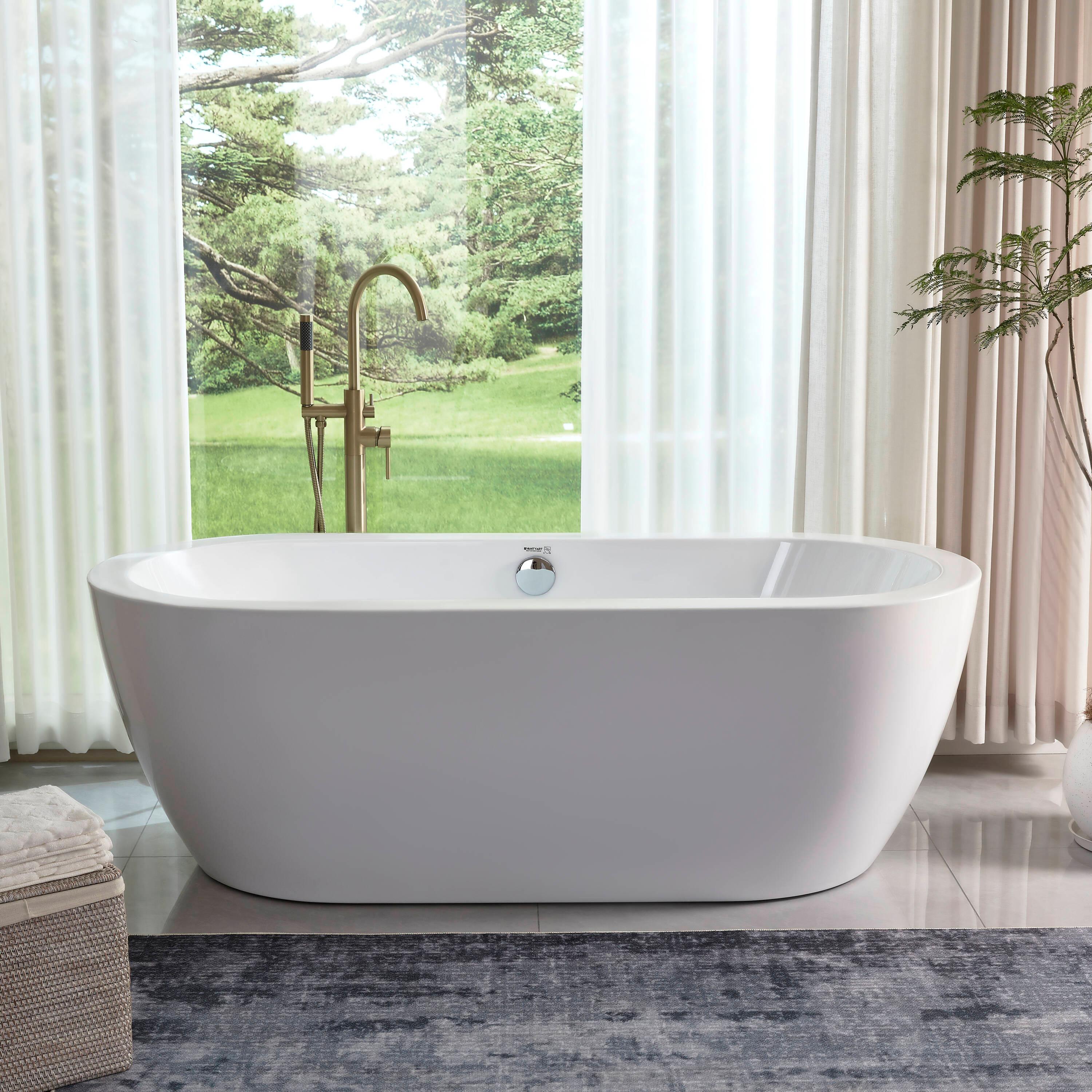 68 " x 31 " Freestanding Soaking Acrylic Bathtub