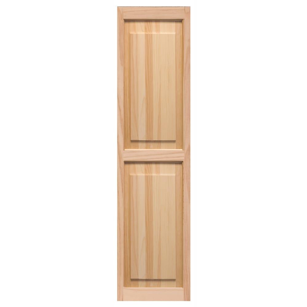 LTL Home Products Pinecroft Raised Panel Wood Exterior Shutters (Set of 2)