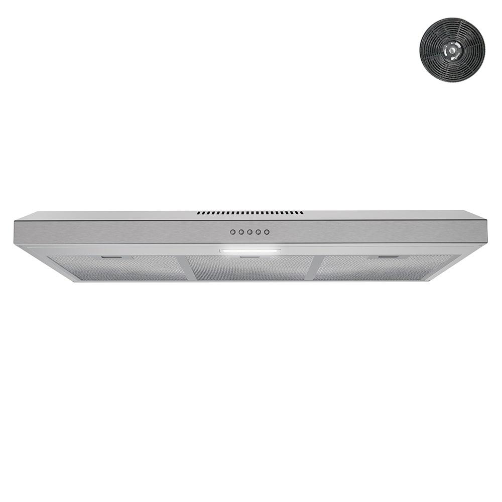 Streamline Longhena 36" 80 Cubic Feet Per Minute Convertible Under Cabinet Range Hood with Mesh Filter and Light Included