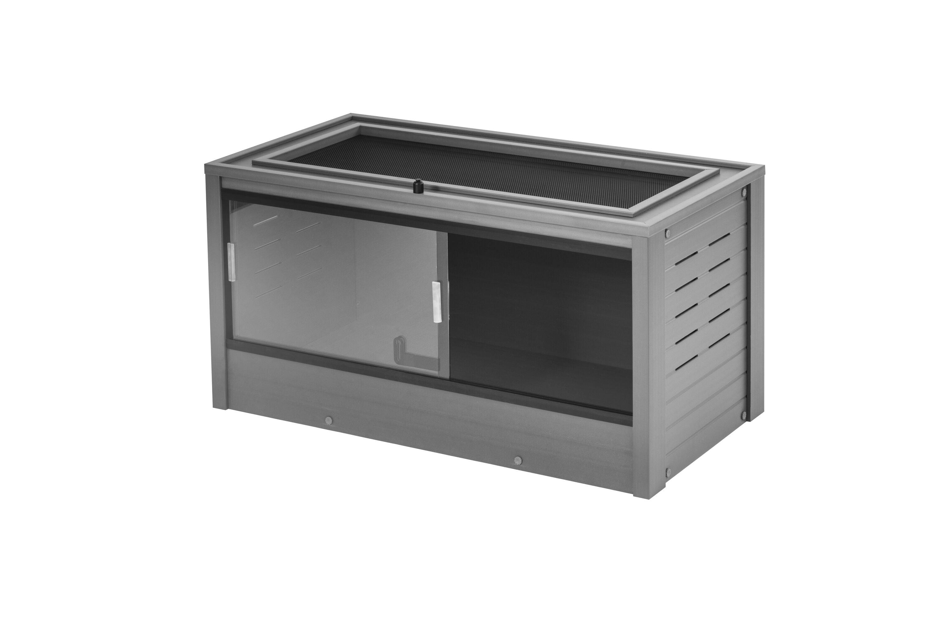 New Age Pet® ECOFLEX® 36 in. Mojave Reptile Terrarium Lounge - Durable Composite Habitat with Ventilated Side Panels, Removable Sliding Glass Doors and Mesh Screen Top for UV/Heat Lamp Setup