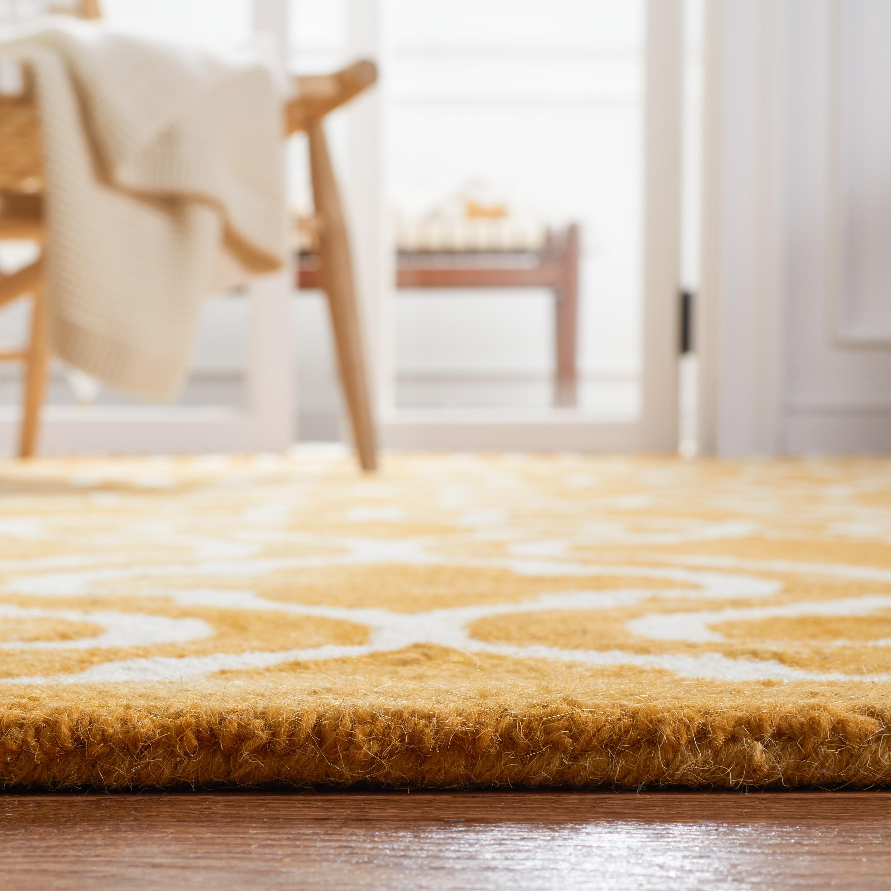 Dip Dye DDY537 Hand Tufted Indoor Accent Rug - Gold/Ivory - 2'6"x4' - Safavieh
