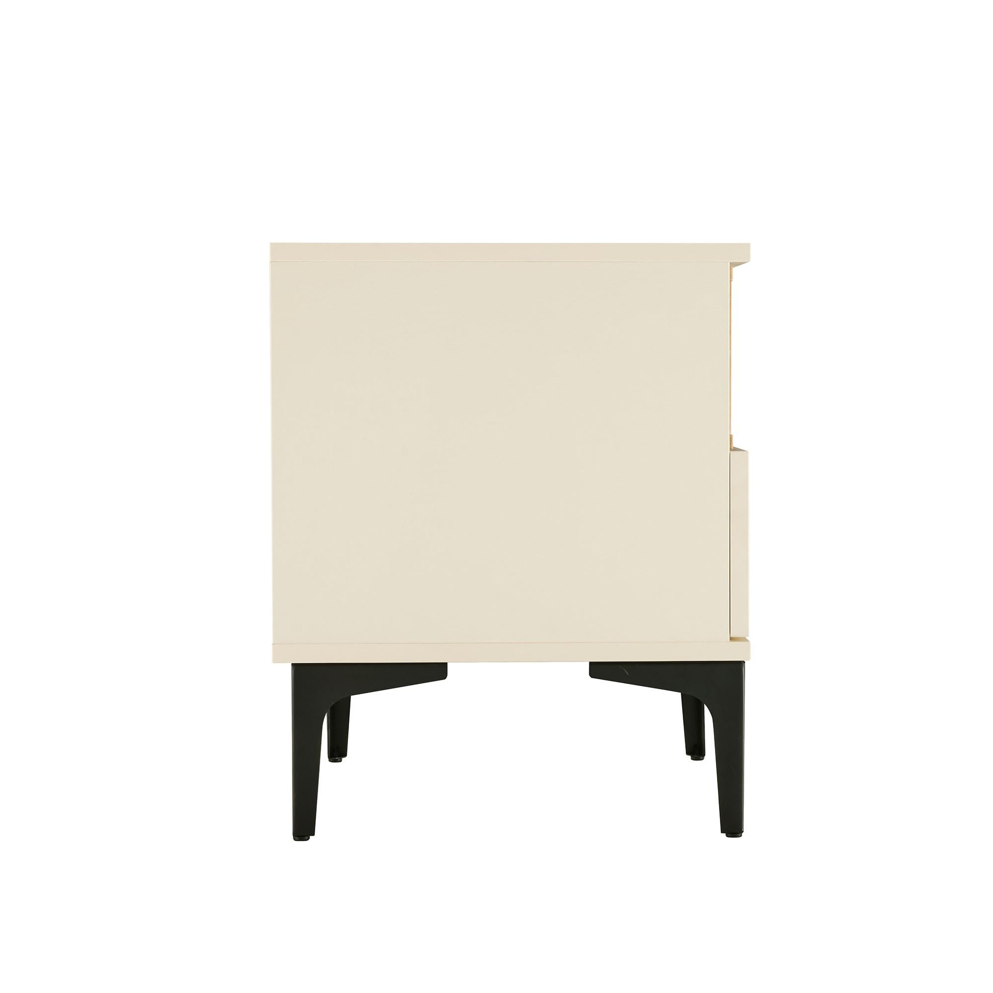Ivy Bronx Modern Decatur Nightstand with 1 Full Extension Drawer and Metal Legs