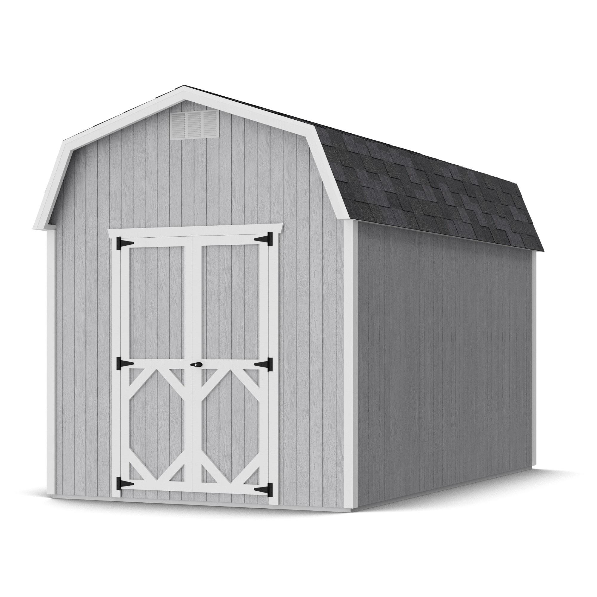 Little Cottage Co. 8x14 Classic Gambrel Barn with 6 ft. Sidewalls, Outdoor Wood Storage Shed Do-It-Yourself Precut Kit