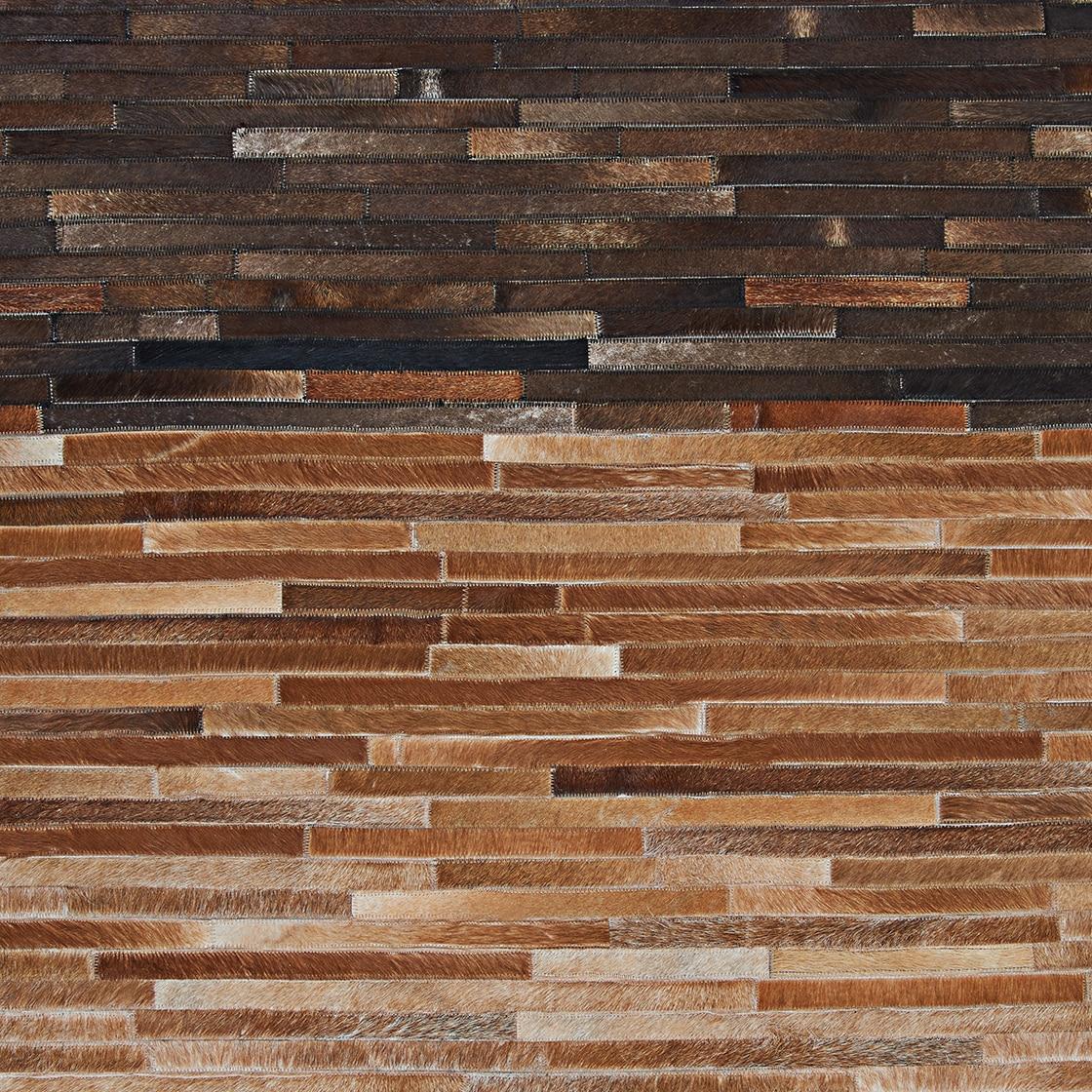 Couristan Chalet Pieced Homestead Multi-Dawn Cowhide Area Rug 