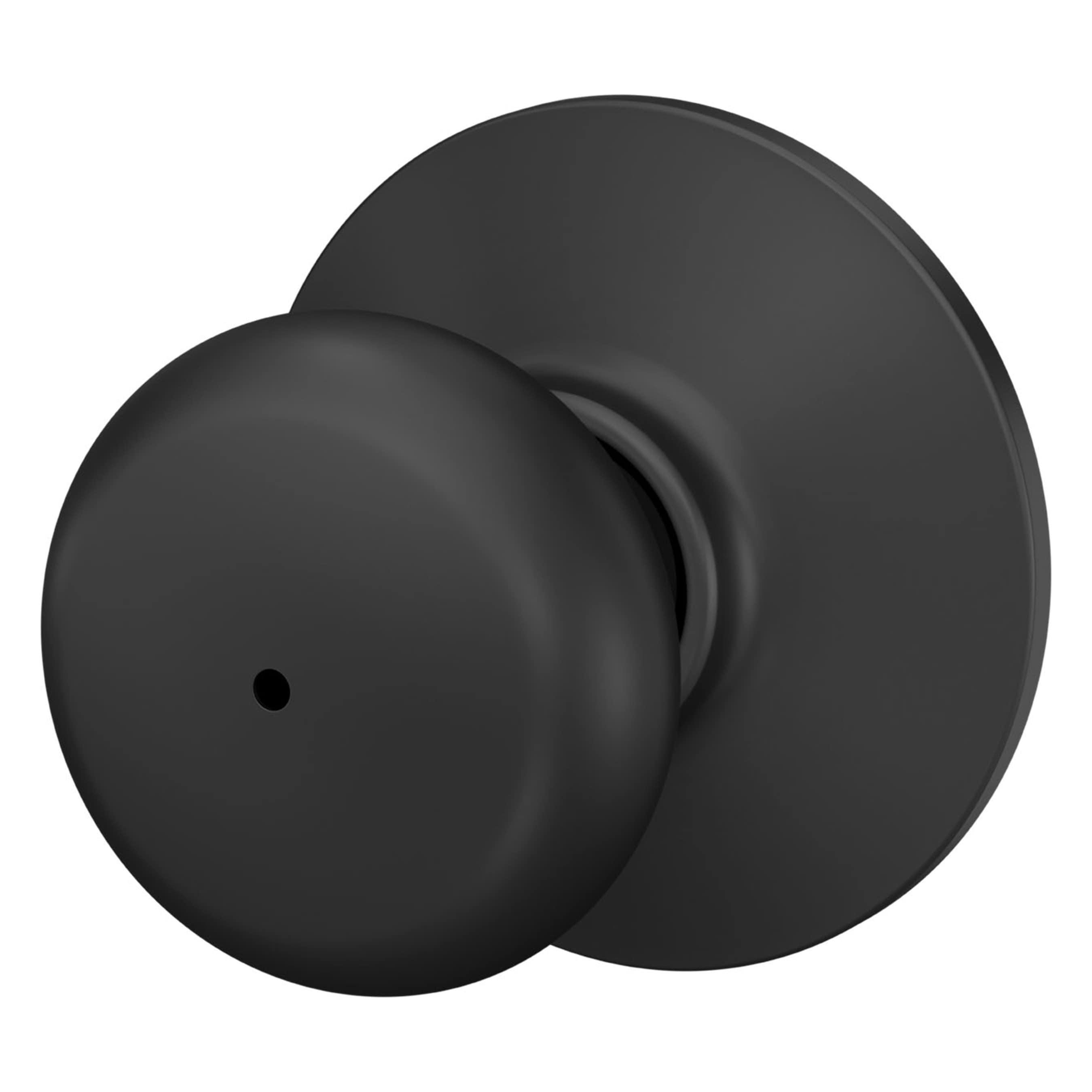 Schlage F-Series Plymouth Matte Black Privacy Knob Right or Left Handed