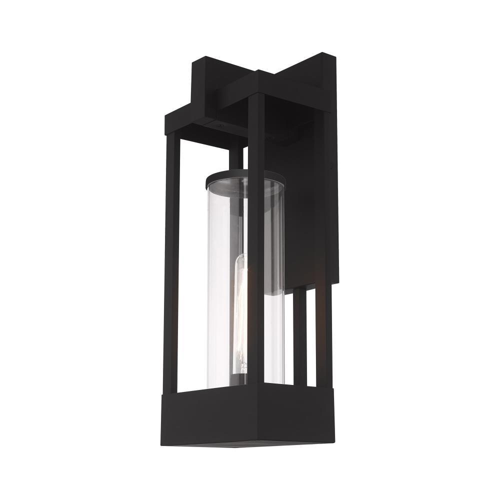 Livex Lighting 20993-04 Delancey - 20" One Light Outdoor Wall Lantern, Black Finish with Clear Glass
