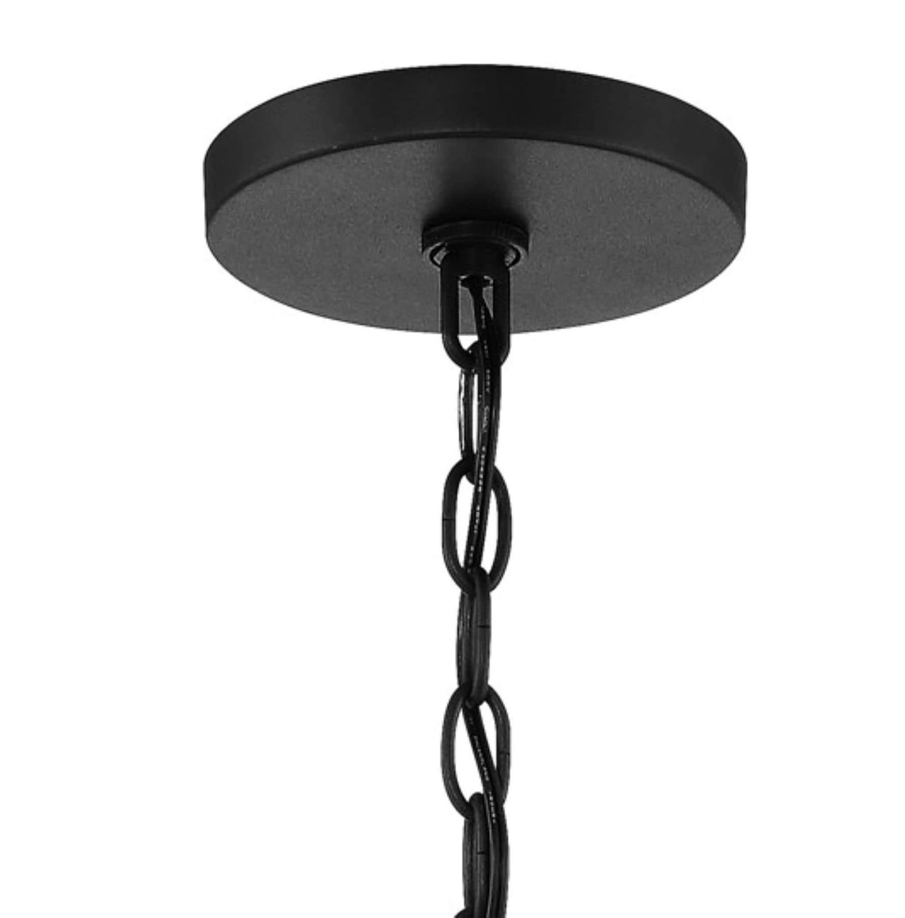 Minka Lavery Coal Black Pendant Chandelier 18" Wide Modern Clear Outer White Inner Glass 3-Light Fixture for Dining Room House