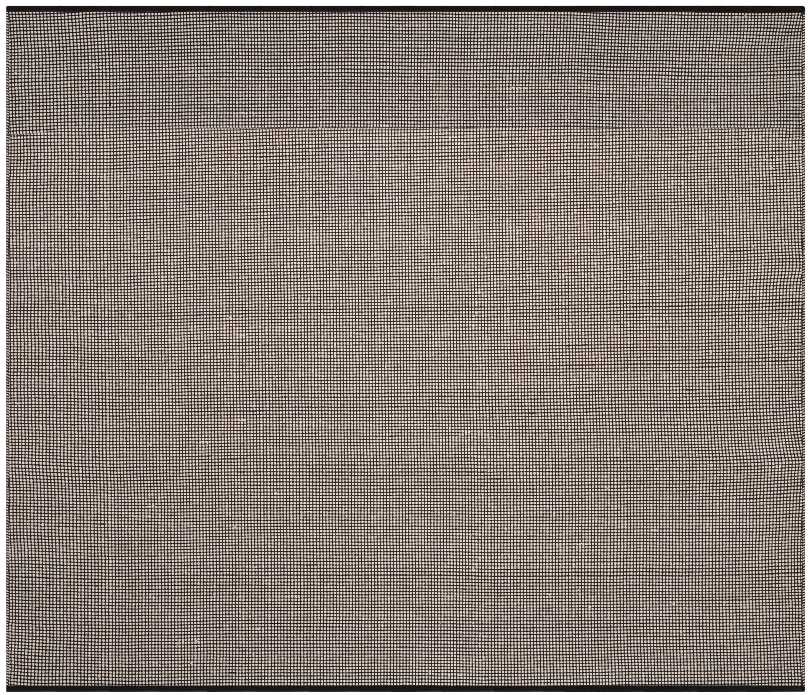 Montauk MTK345 Hand Woven Indoor Area Rug - Ivory/Black - 6'x6' - Safavieh
