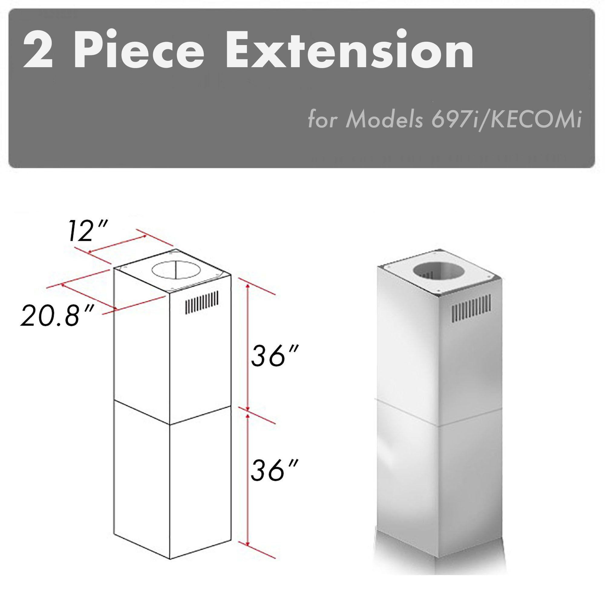 Island Range Hood Chimney Extension