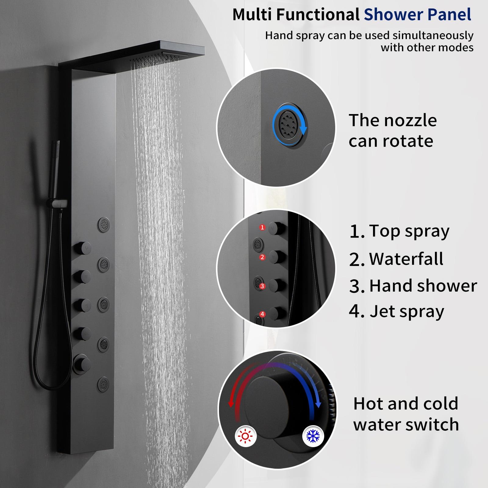 57.99'' Shower Panel with Fixed Shower Head