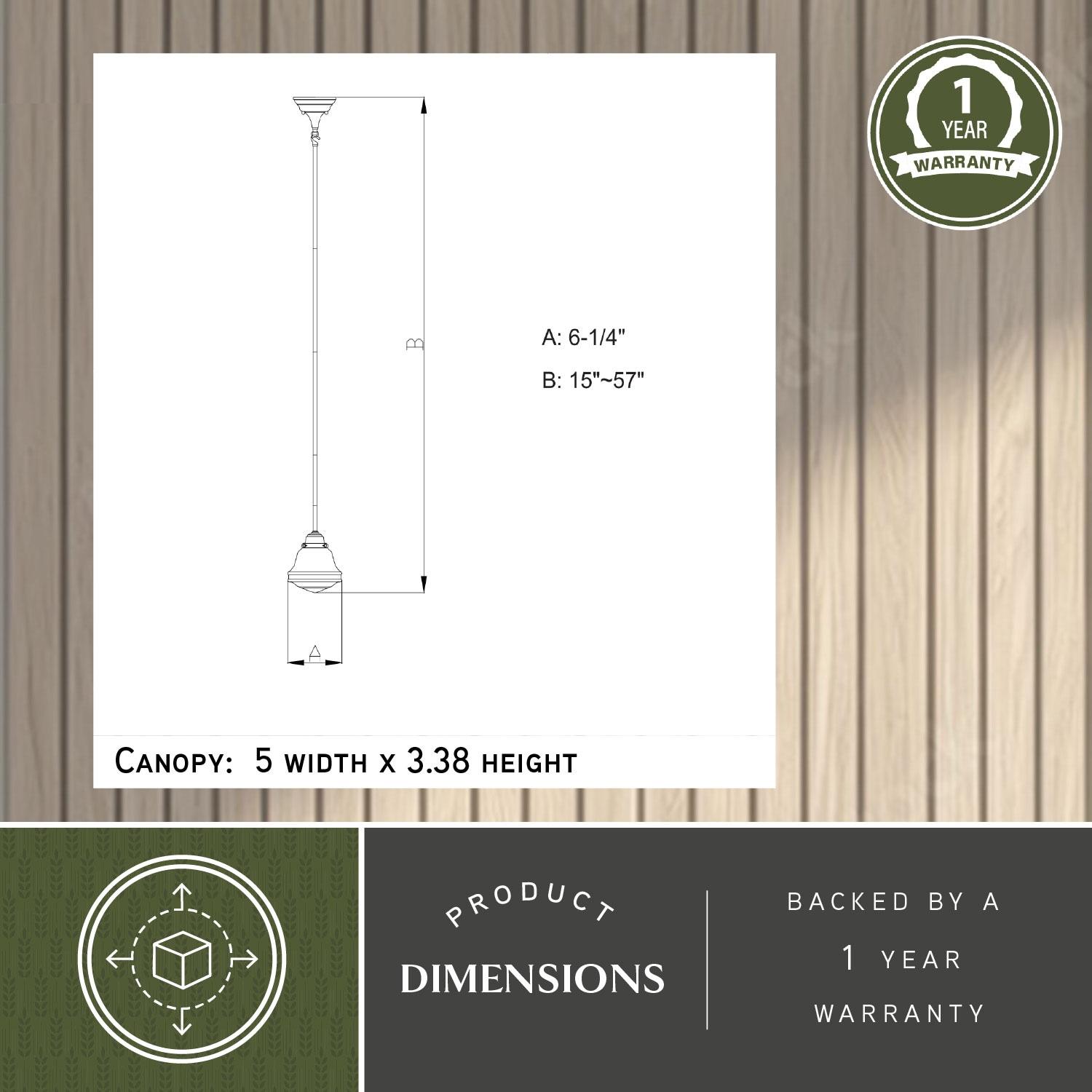 Vaxcel Huntley 1 - Light Pendant in  Oil Rubbed Bronze