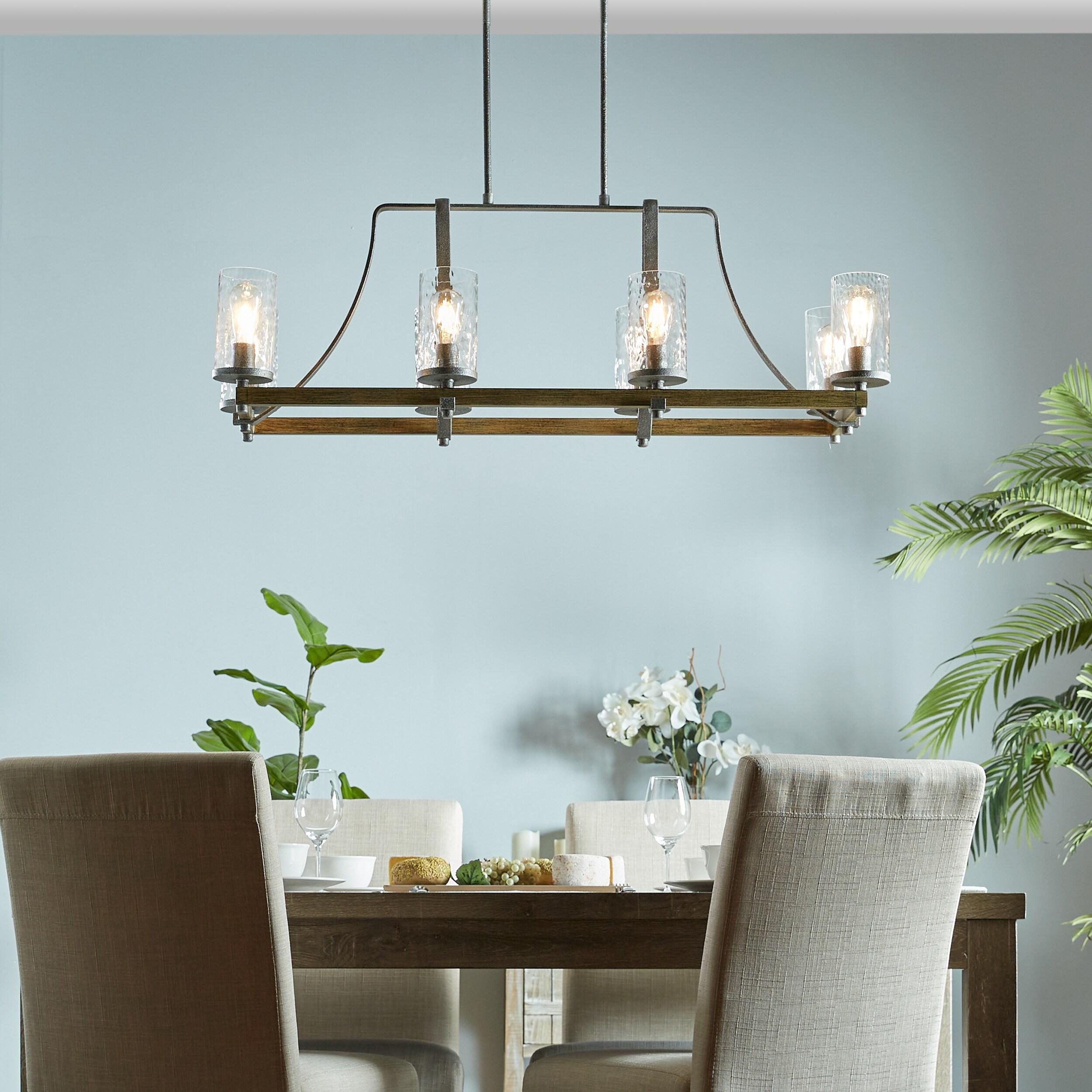 Steffens Wood & Iron Linear Chandelier (46")