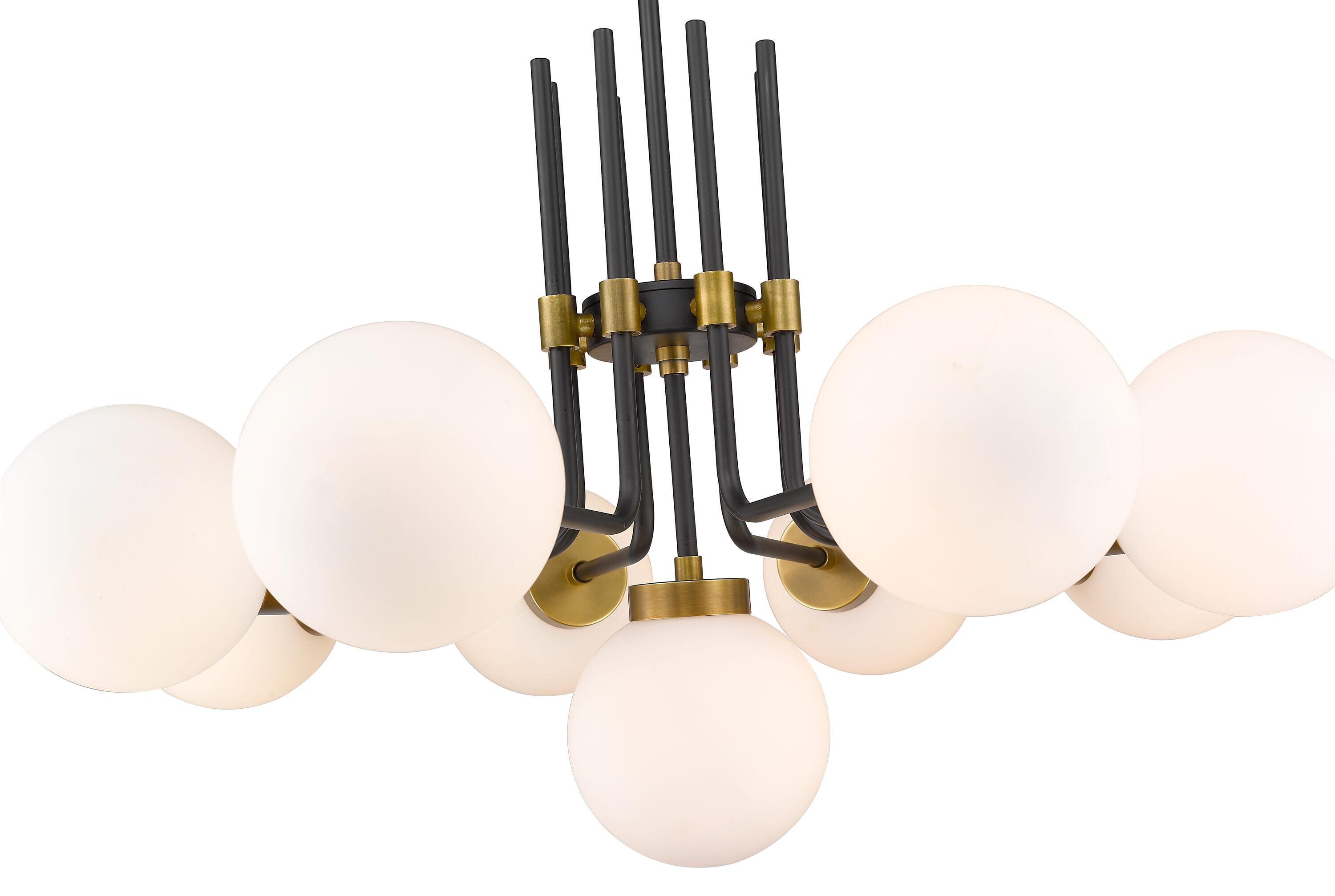 Z-Lite Parsons 9 - Light Chandelier in  Matte Black/Olde Brass