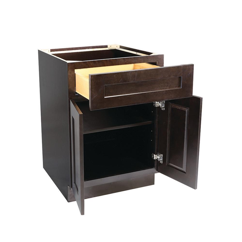Design House Brookings Base Cabinet in Espresso, 24-inch x 24-inch x 34.5-inch