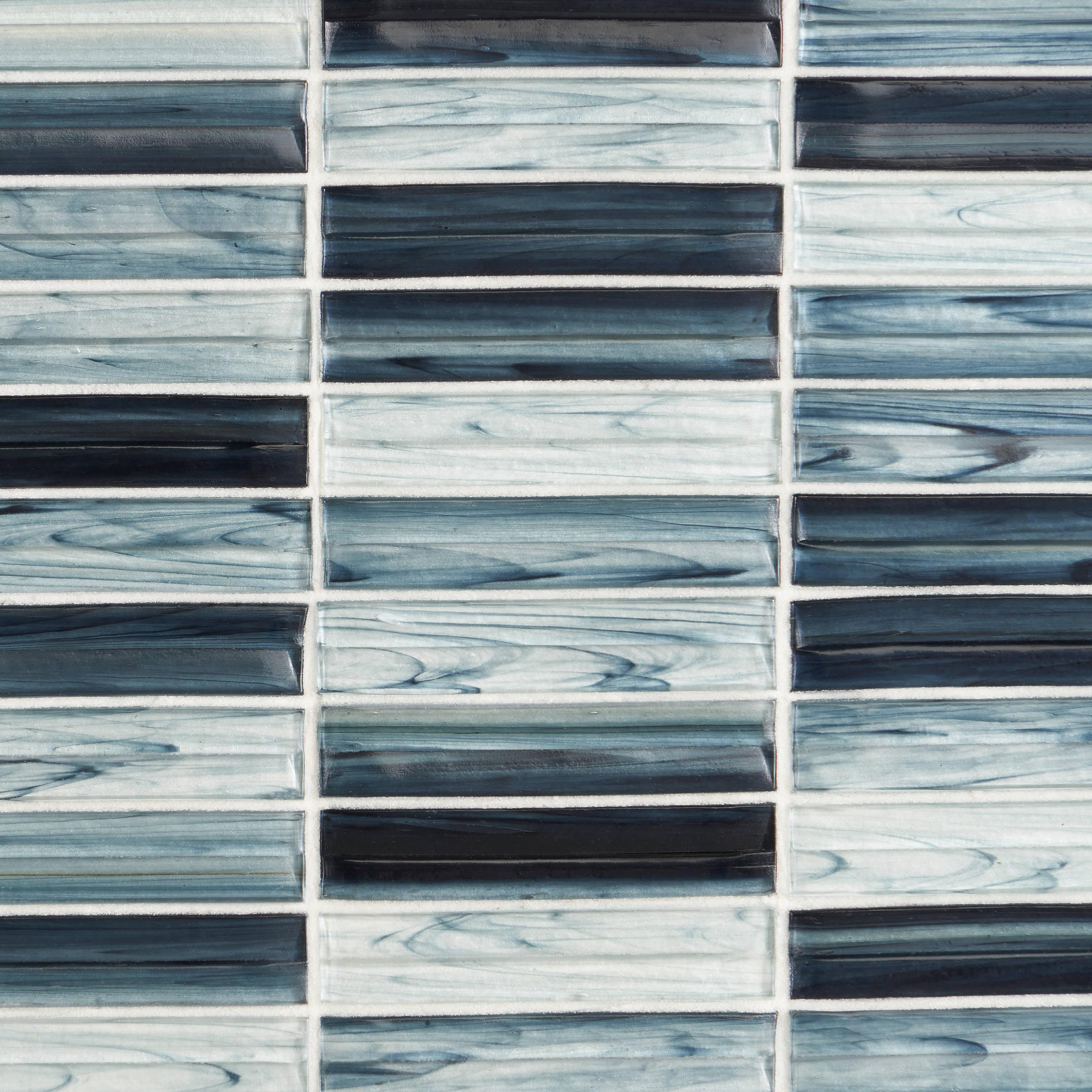 Tara Stacked 11.61" x 11.73" Molten Glass Mosaic Wall Tile (0.95 Sq. Ft. / Sheet)