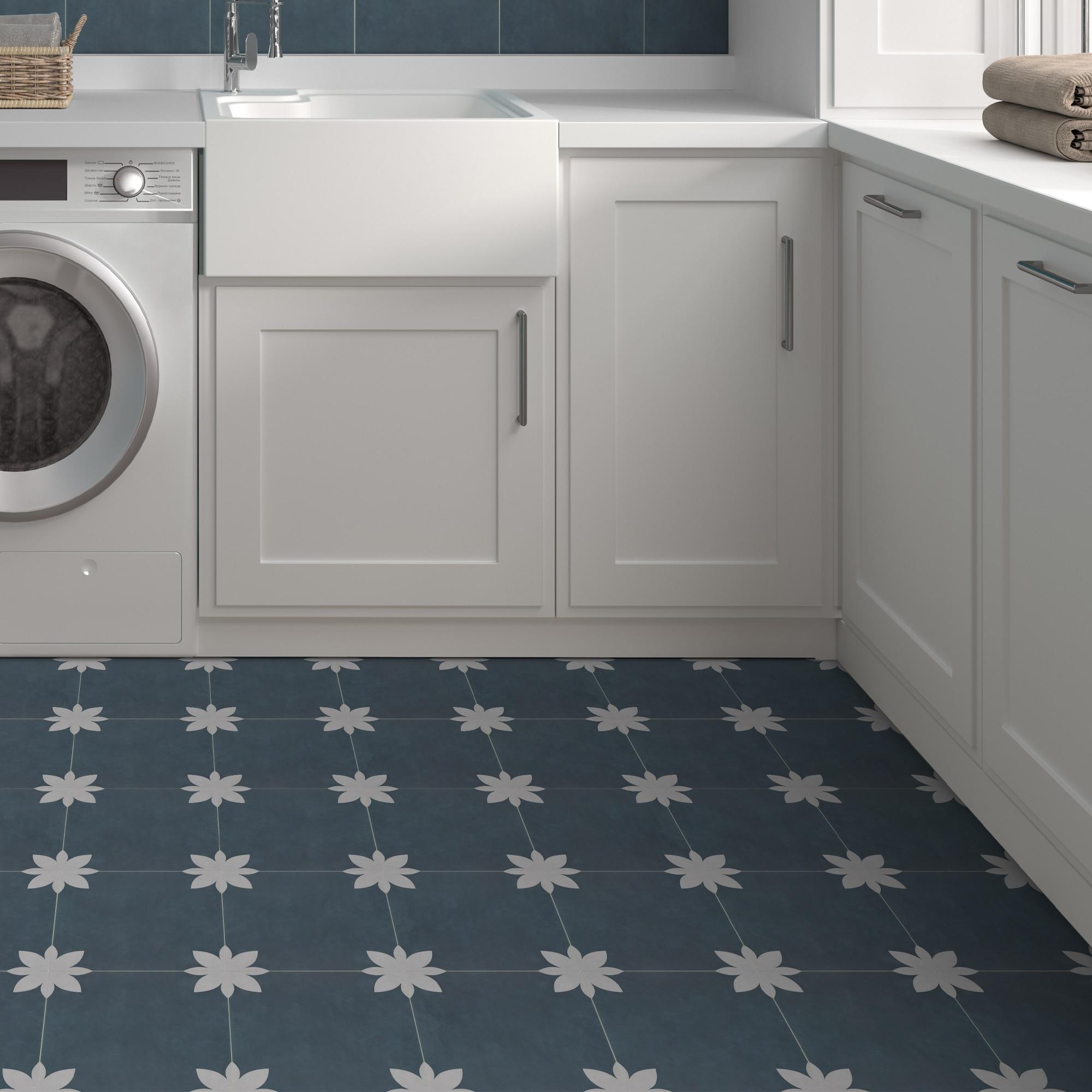 9'' x 9'' x 4mm SPC Peel & Stick Floor Tile Luxury Vinyl Flooring