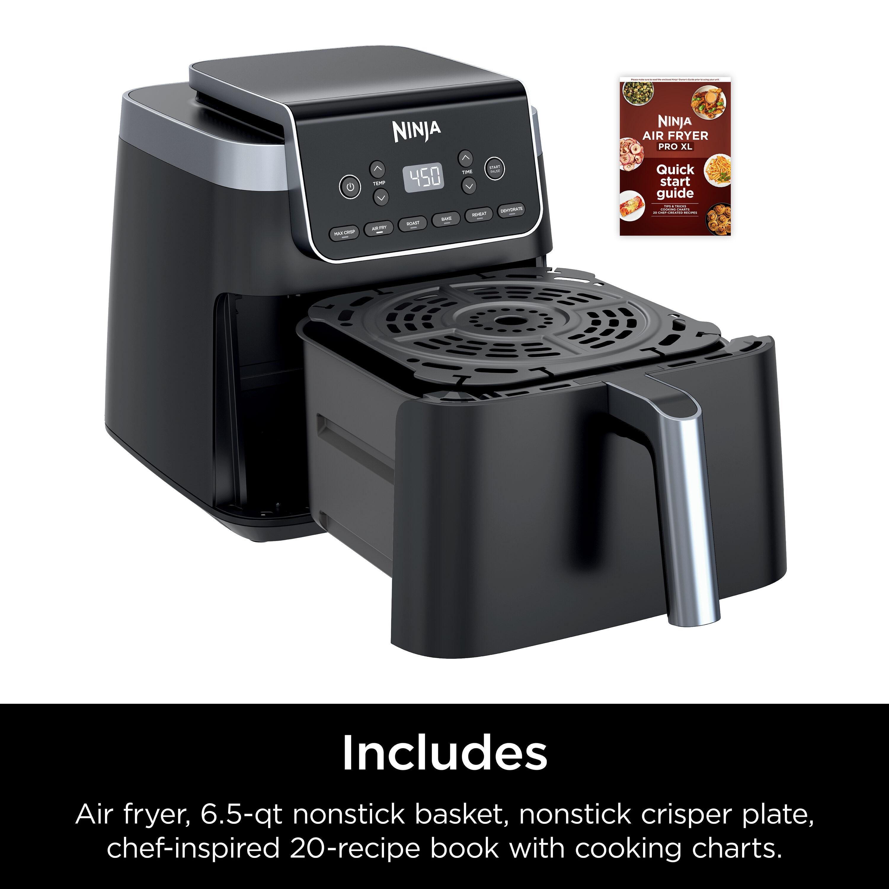 Ninja Air Fryer Pro XL 6-in-1 - AF181: 6.5 Qt Capacity, 1750W, Dishwasher-Safe Parts, Metal & Plastic, Gray