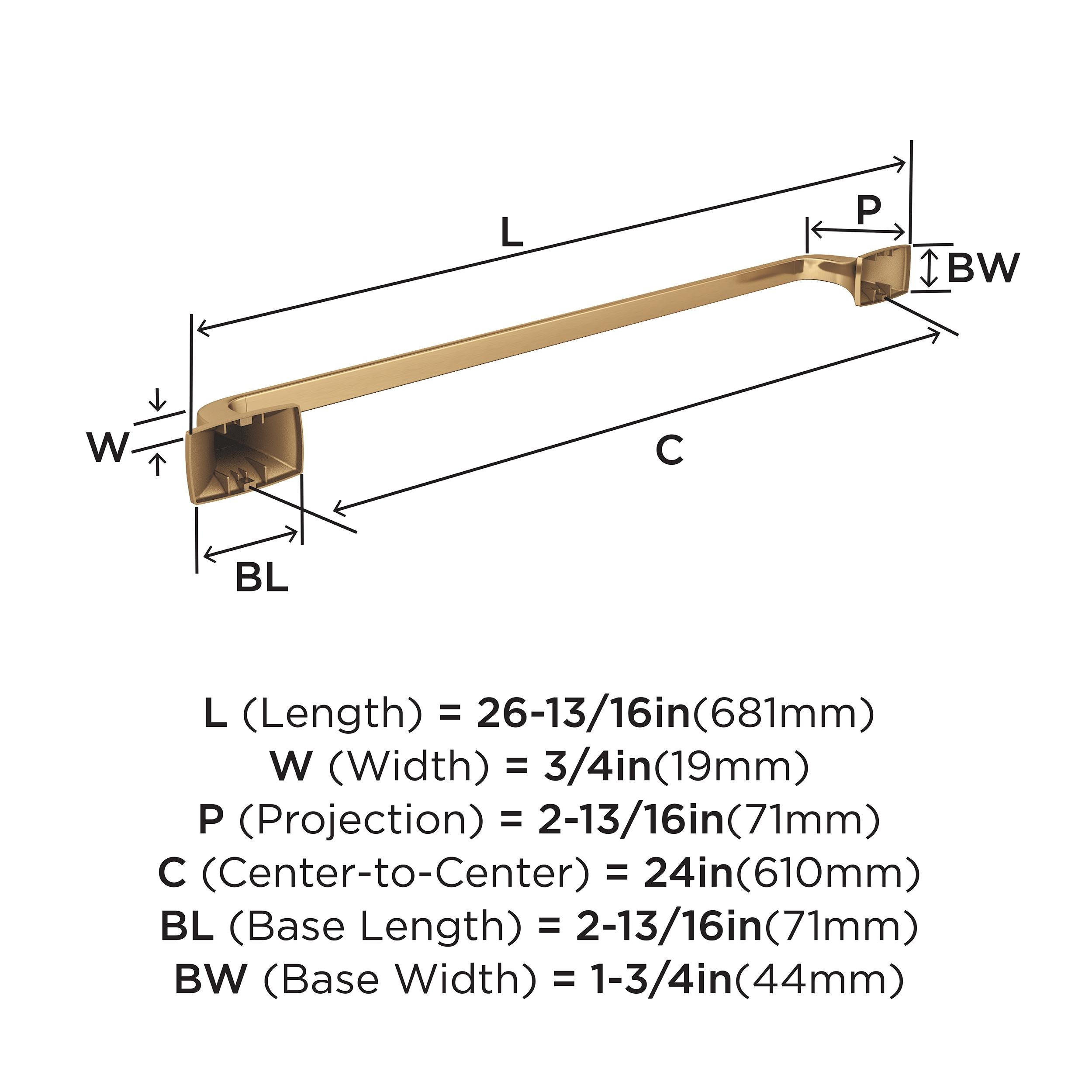 Amerock Highland Ridge Champagne Bronze 24 inch (610mm) Towel Bar