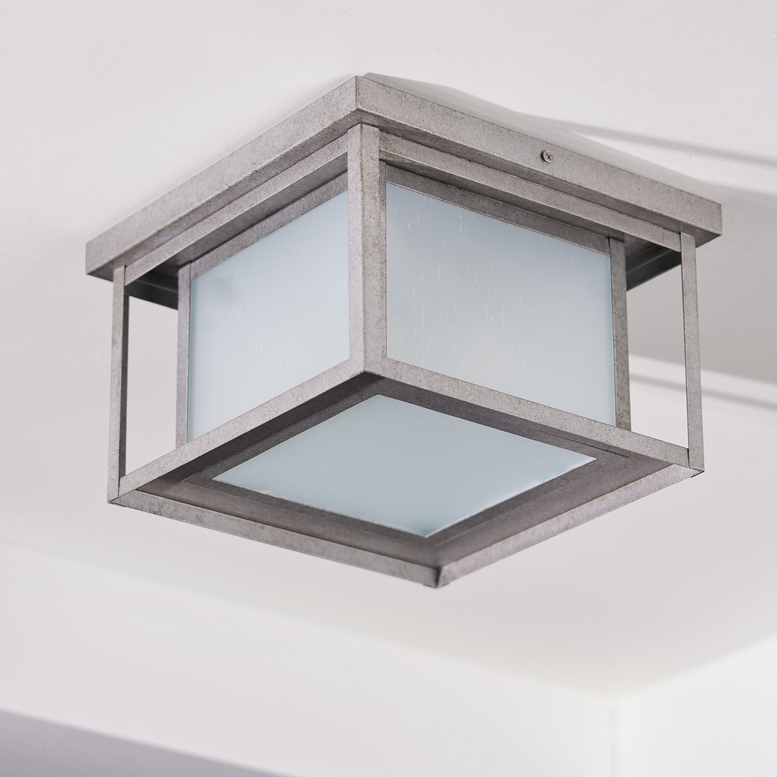 Vermont Seeded Square Outdoor Flush Mount