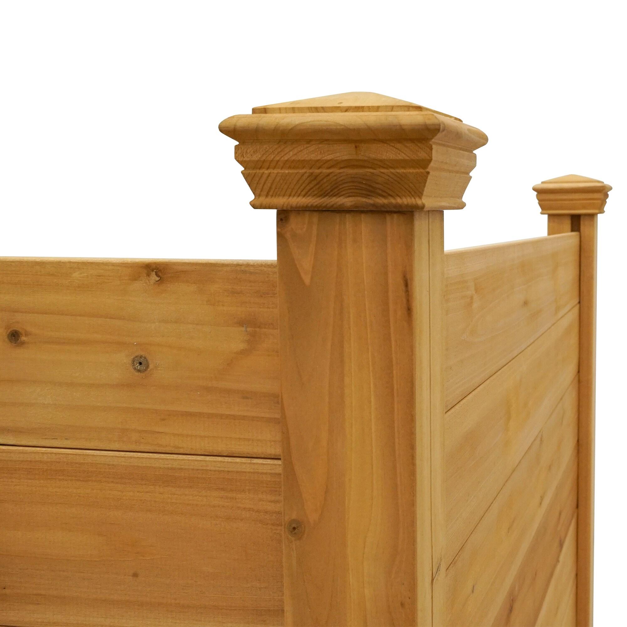 4ft H x 4ft W (2 Panels) No Dig Enclo Premium Wood Privacy Screen, Ideal Outdoor Privacy Wall, Pool Equipment Enclosure, Cedar Privacy Fence, Trash Can Enclosures, Air Conditioner Fence, EC18029