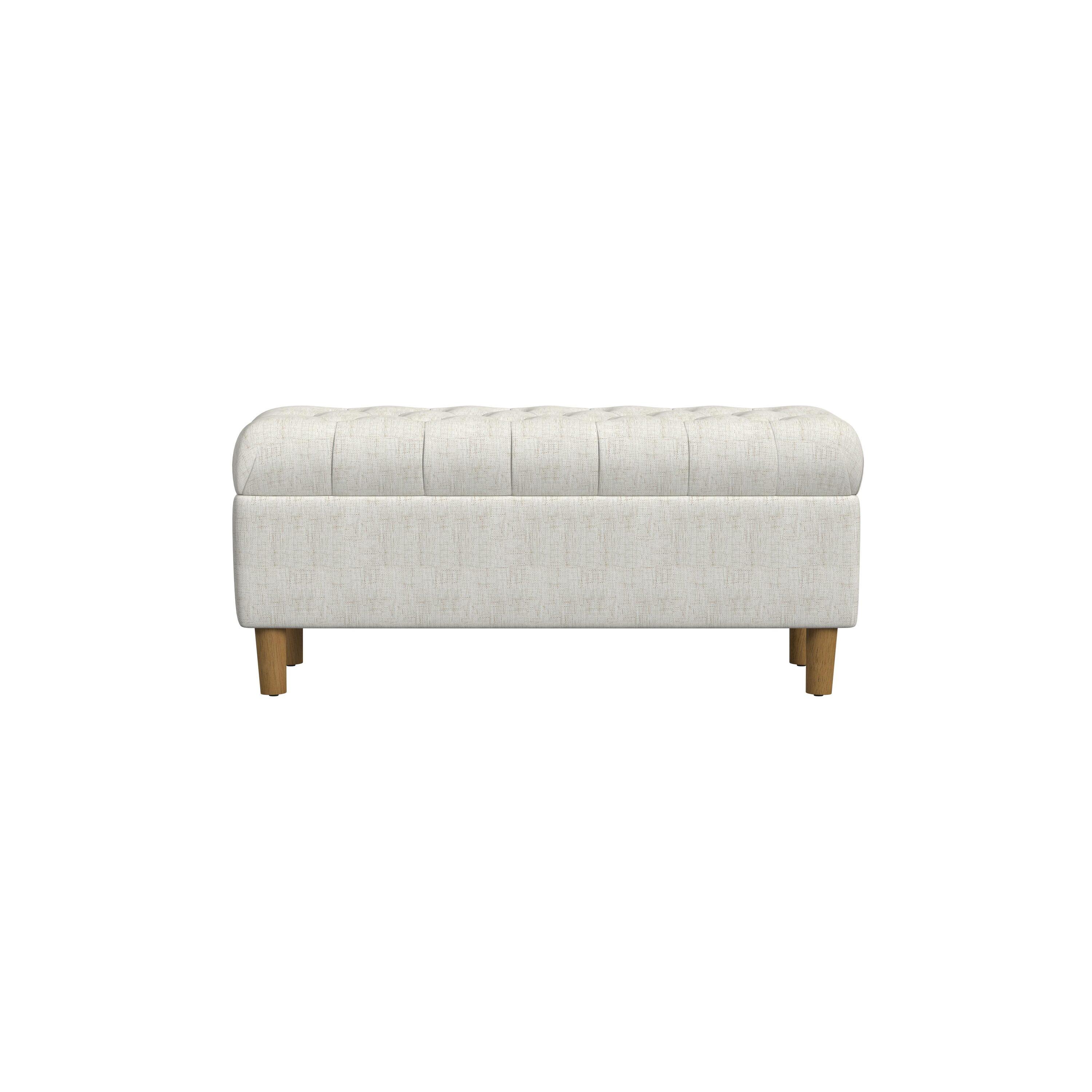 HomePop Polyester Upholstered Storage Bench
