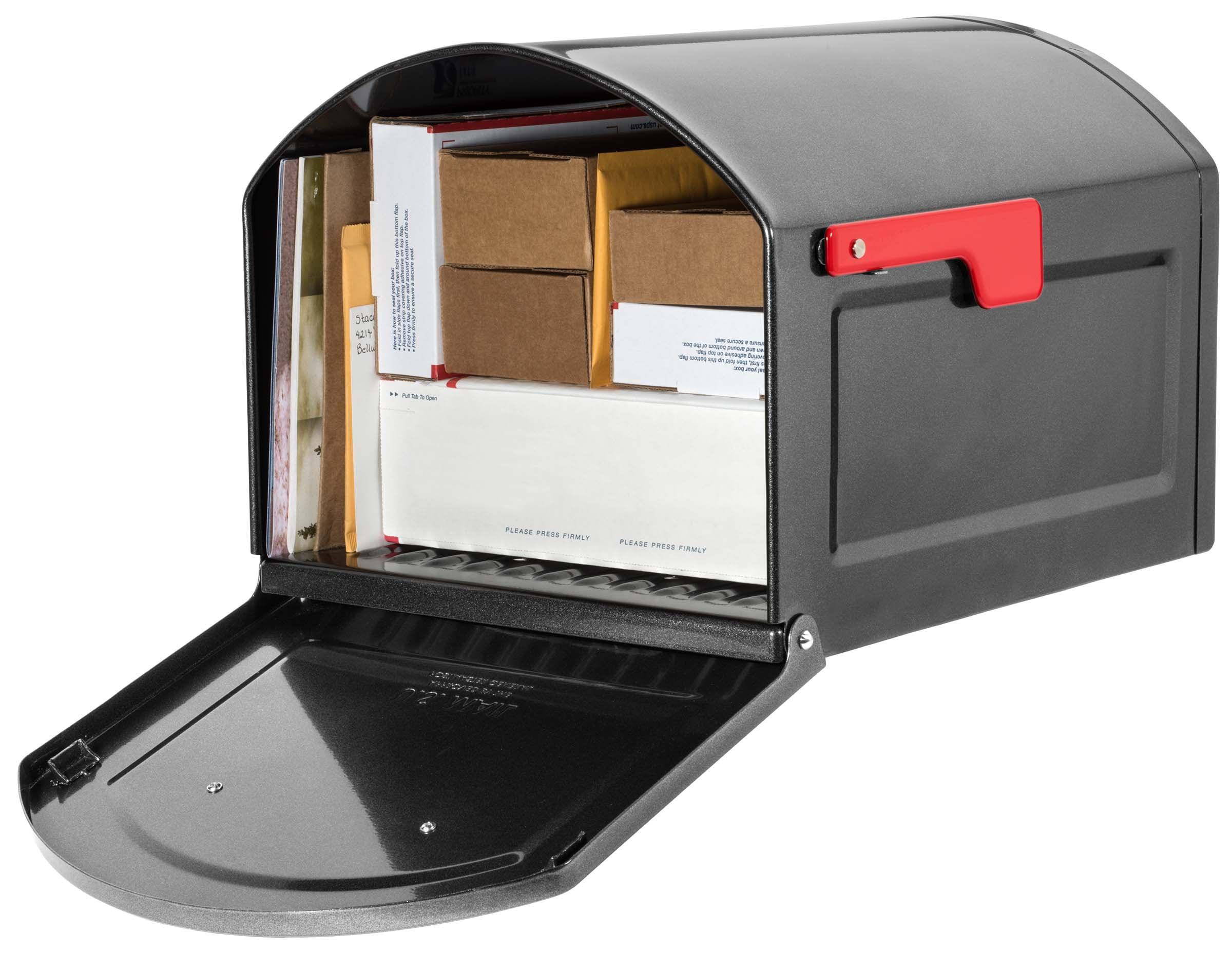 Architectural Mailboxes Centennial Post Mount Galvanized Steel Post Mount Pewter Mailbox