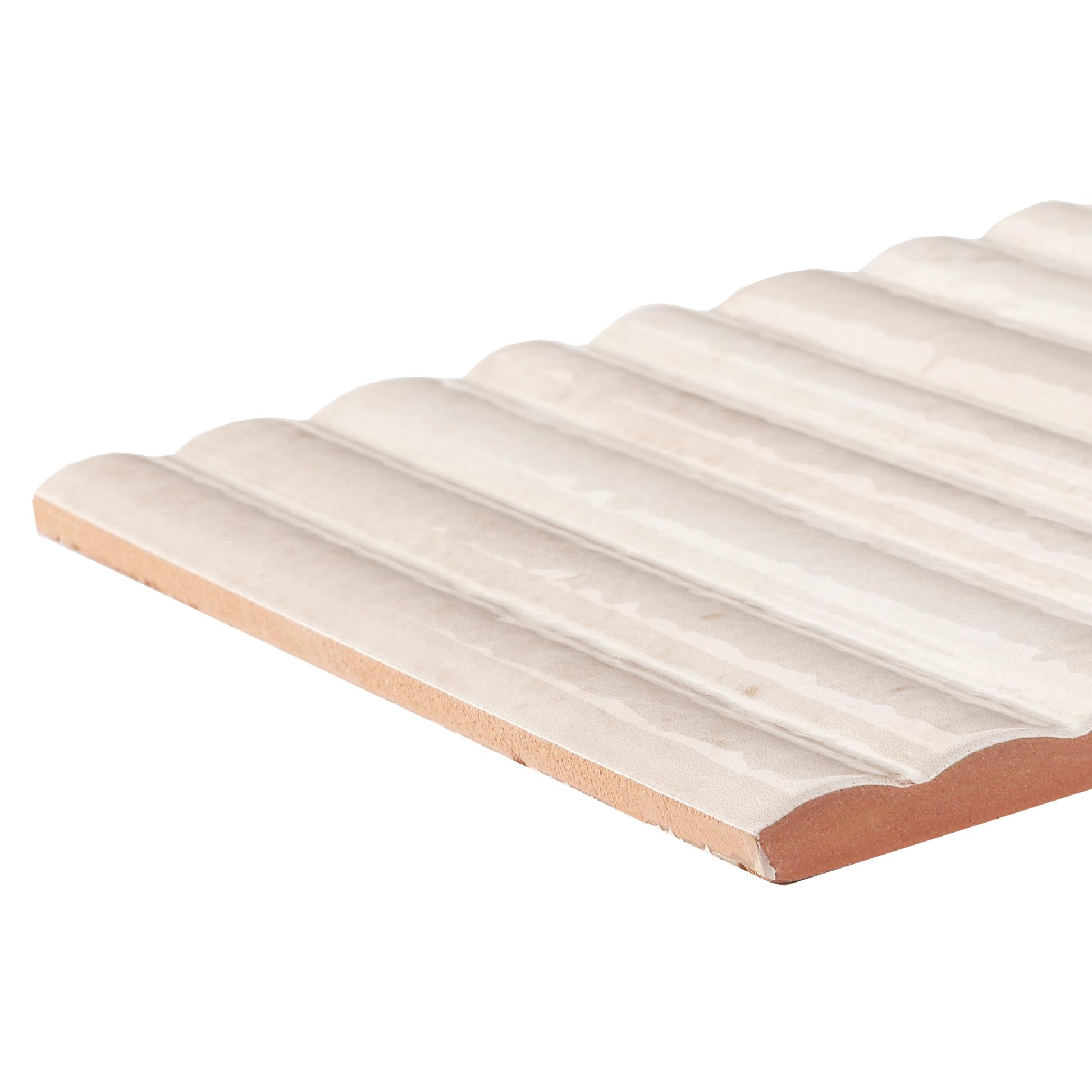 Canu 5.9 In. x 11.81 In. Polished Fluted Ceramic Subway Wall Tile (9.68 Sq. Ft. / Case)