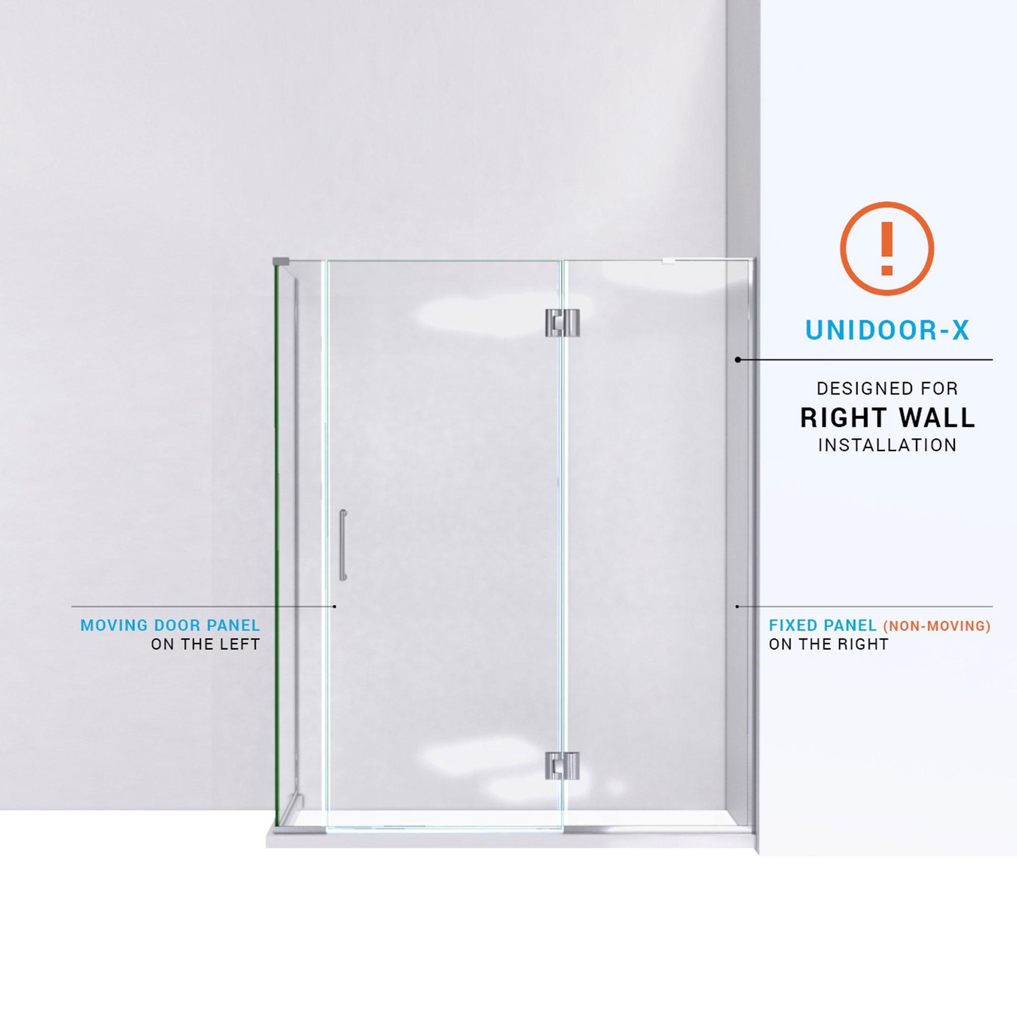 Unidoor-X 60" x 72" Rectangle Hinged Shower Enclosure