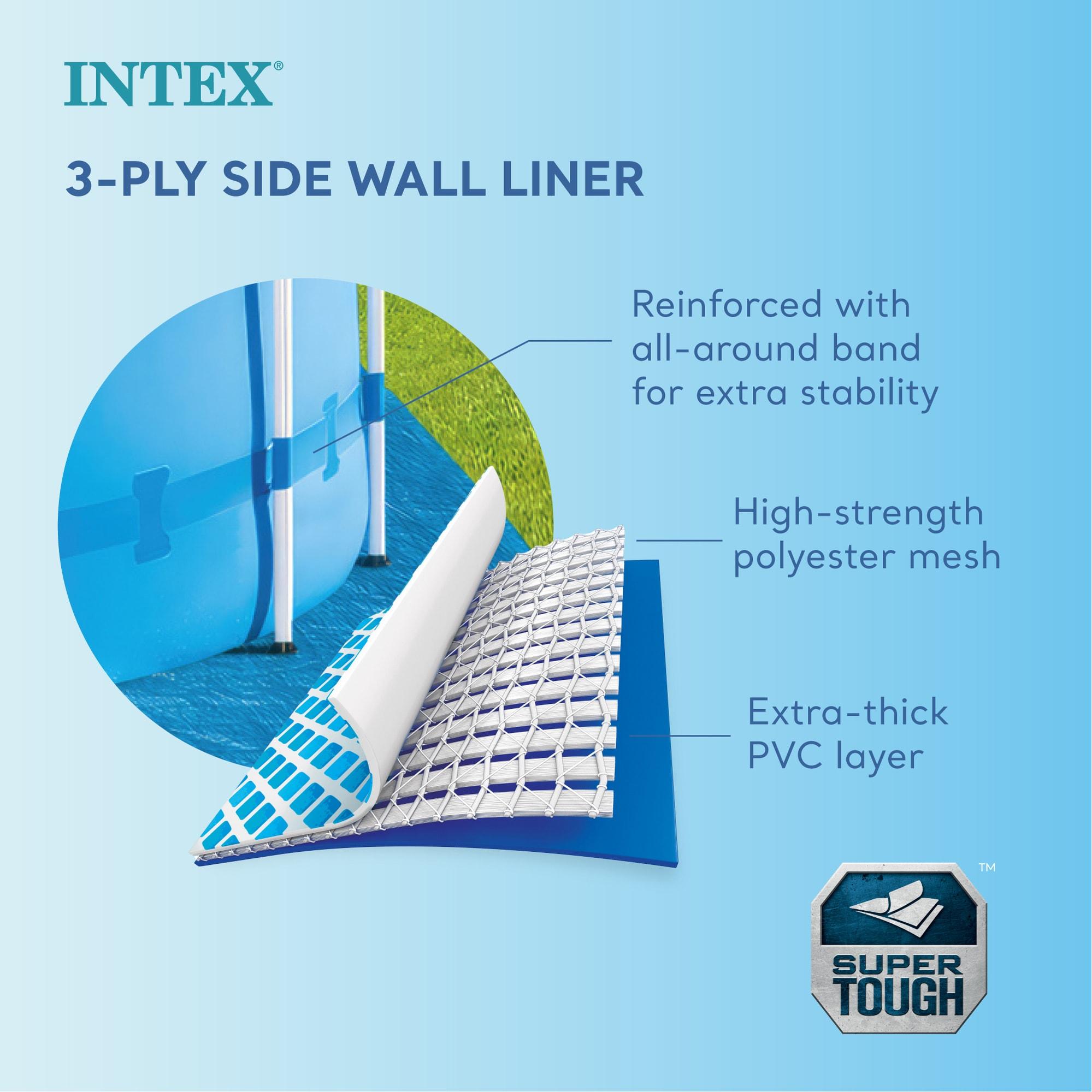 Intex Intex Metal Frame Round Above Ground Swimming Pool w/Pump
