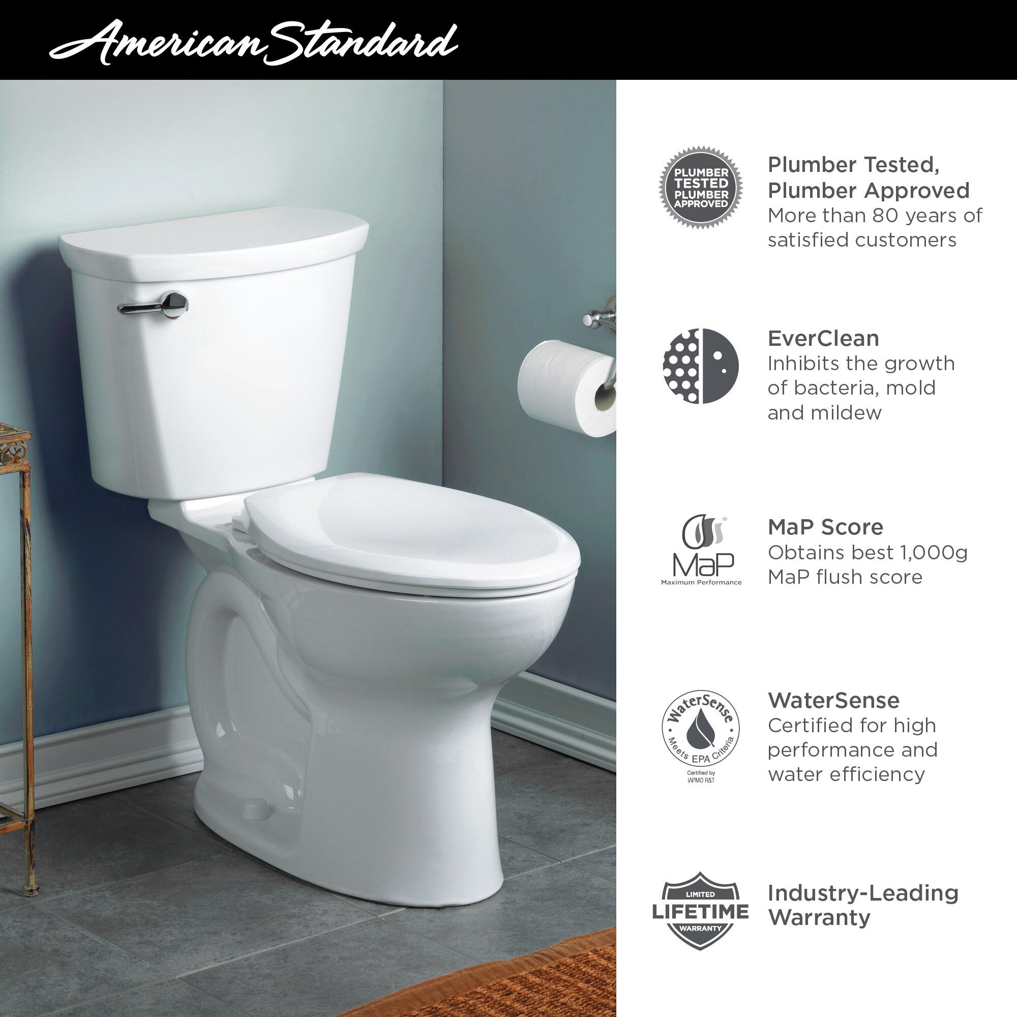 American Standard Cadet 1.28 Gallons GPF Elongated Comfort Height Floor Mounted Kit (Seat Not Included)