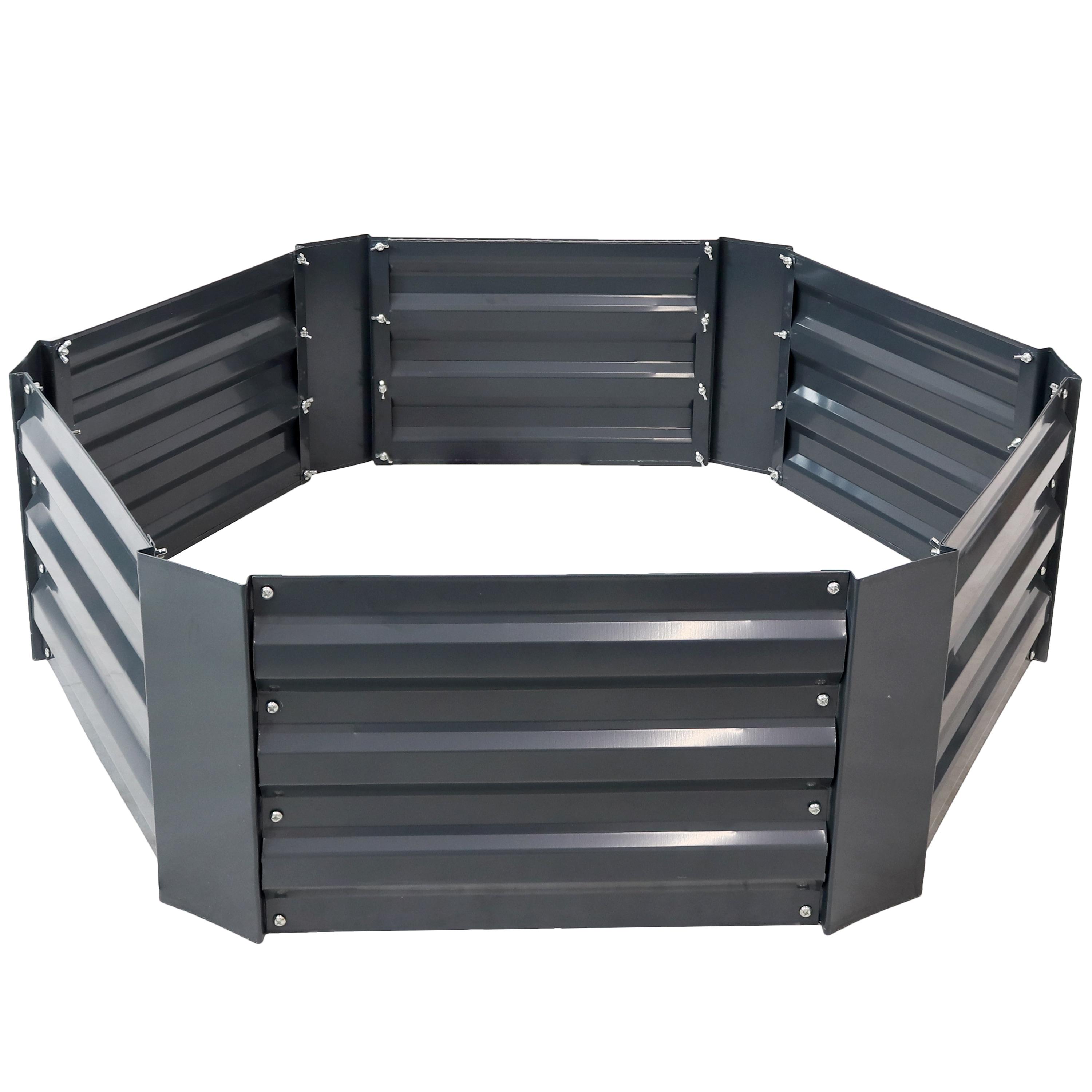 Irick Hexagon Galvanized Steel Raised Garden Bed - 40.5" x 36" x 11.75"