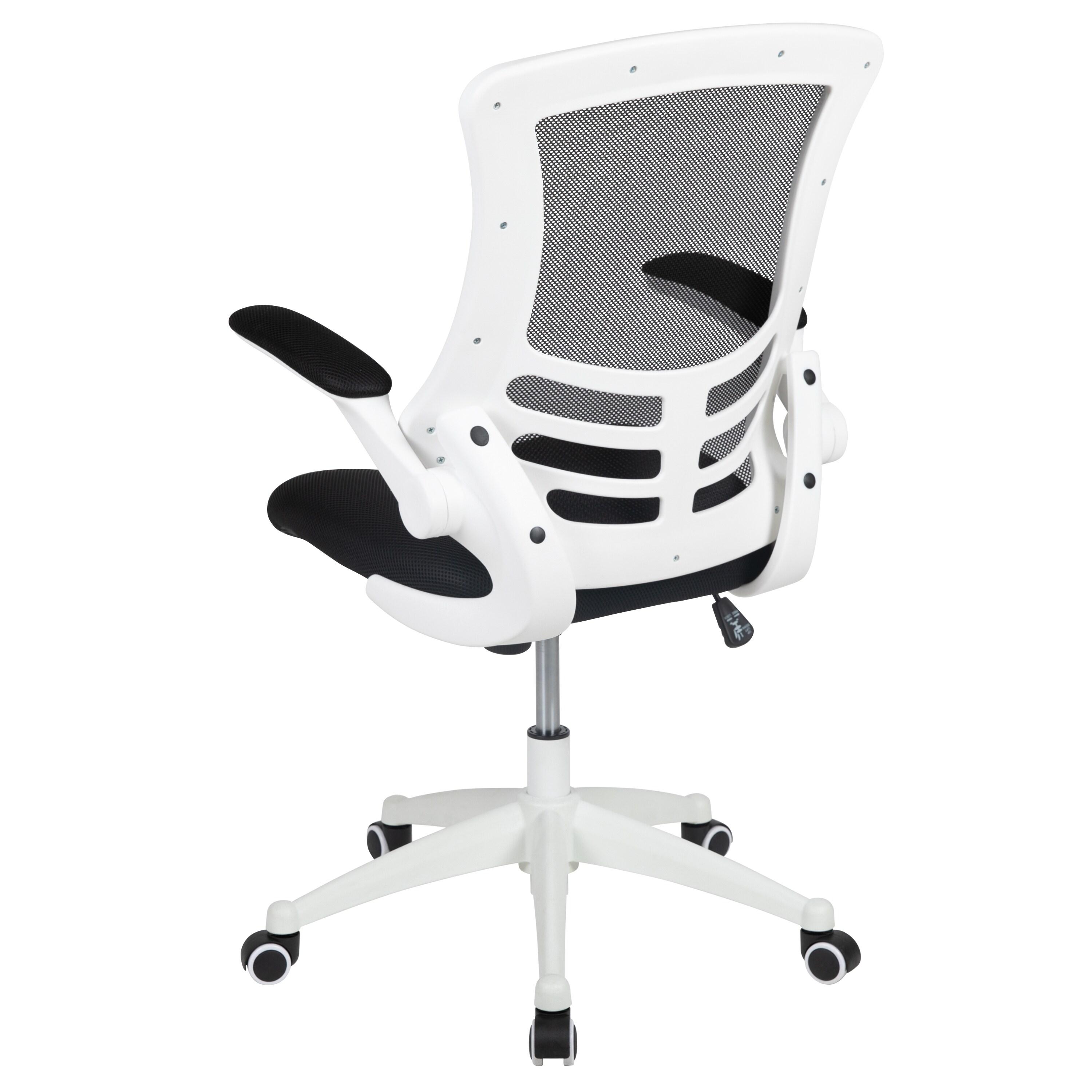 Jayetta Mid-Back Mesh Swivel Ergonomic Office Chair with Flip-Up Arms by Flash Furniture