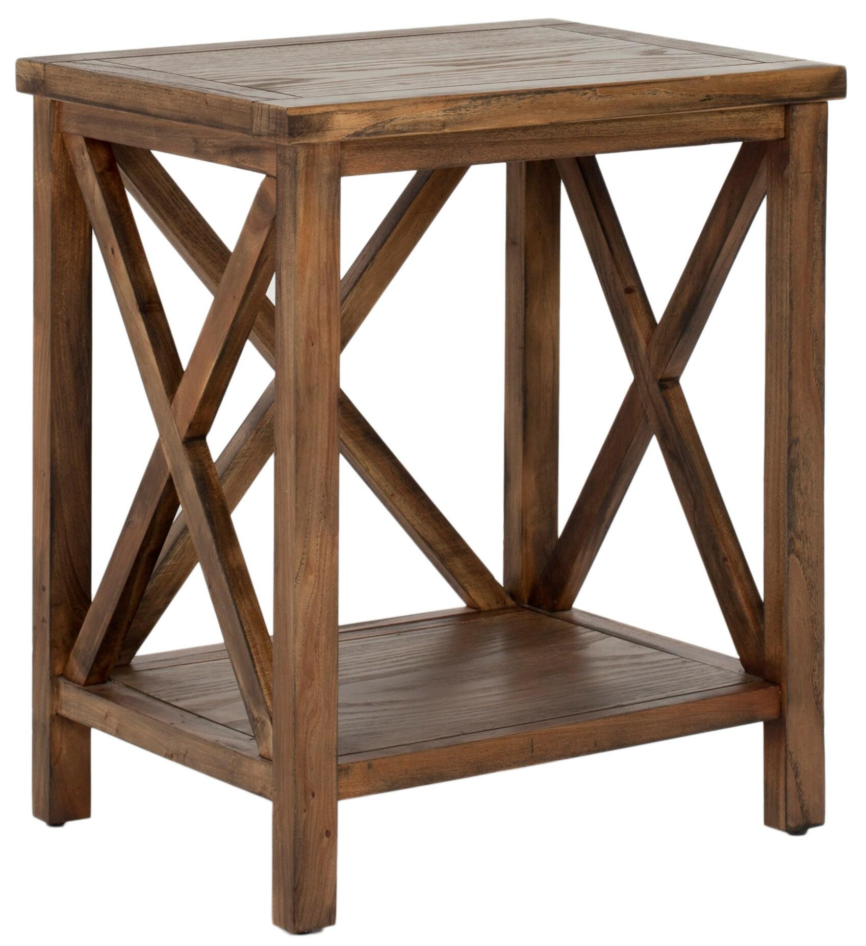 Candace End Table - Oak - Safavieh.