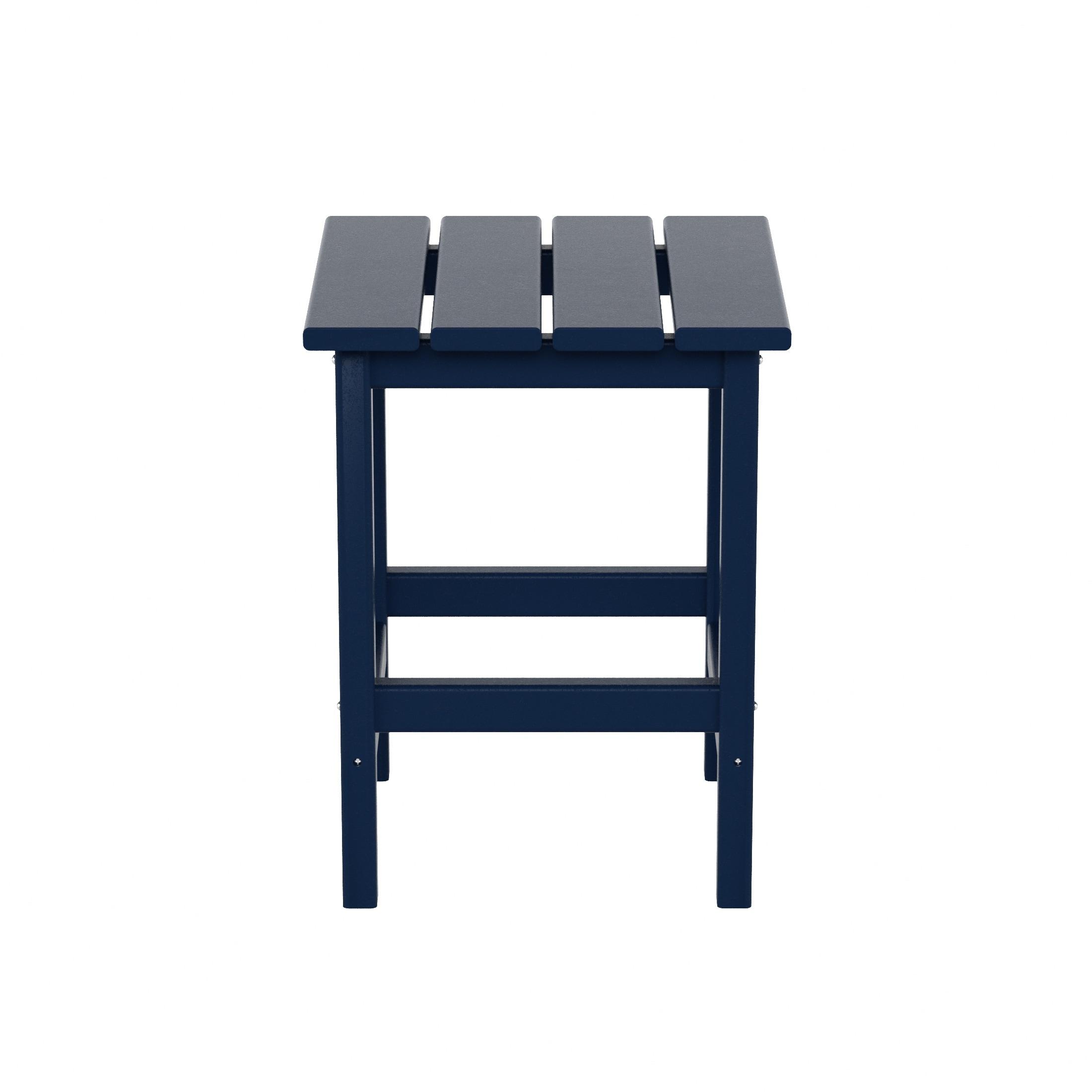 Polytrends  Laguna Hdpe All Weather Outdoor Patio Coffee And Side Tables (3-Piece Set) Navy Blue