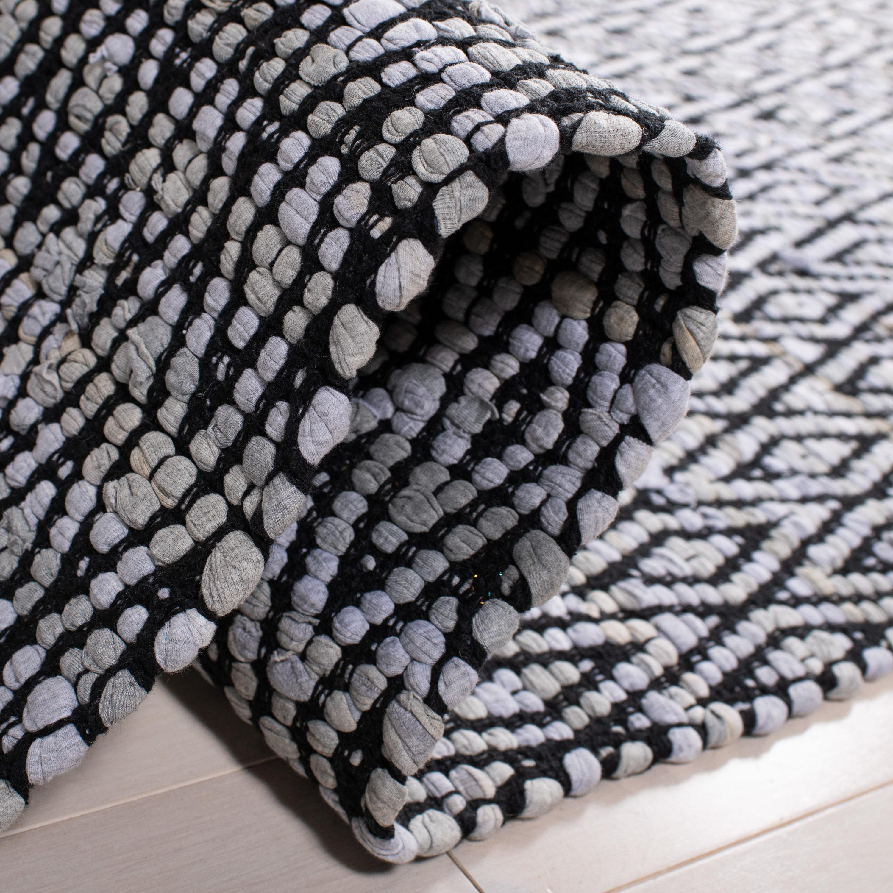 Montauk MTK621 Hand Woven Indoor Area Rug - Grey/Black - 6'x9' - Safavieh