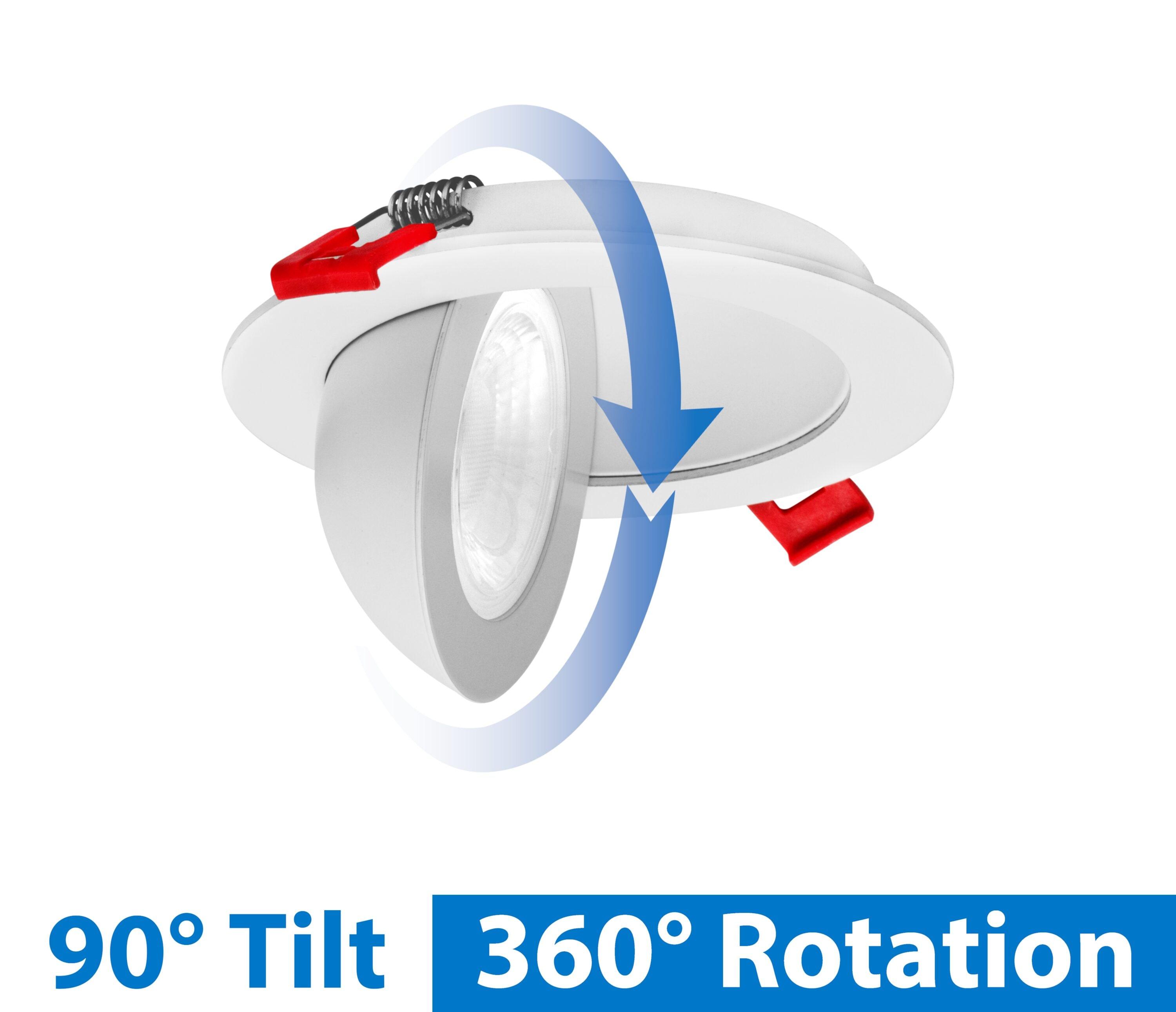 DGF43 4'' Selectable Color Temperature Dimmable Air-Tight IC Rated LED Canless Recessed Lighting Kit