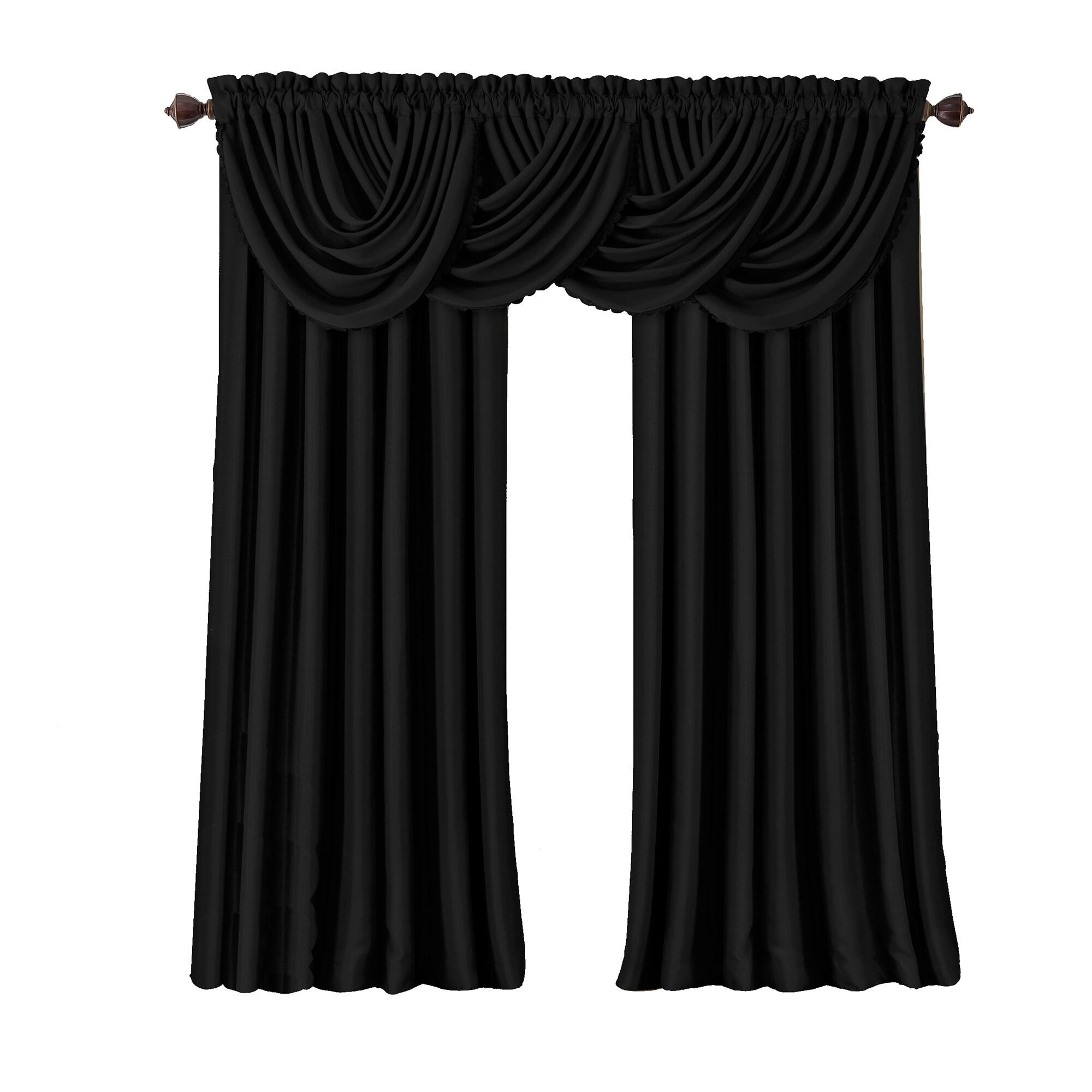 All Seasons Single Blackout Window Curtain Panel - 52" x 95" - Black - Elrene Home Fashions