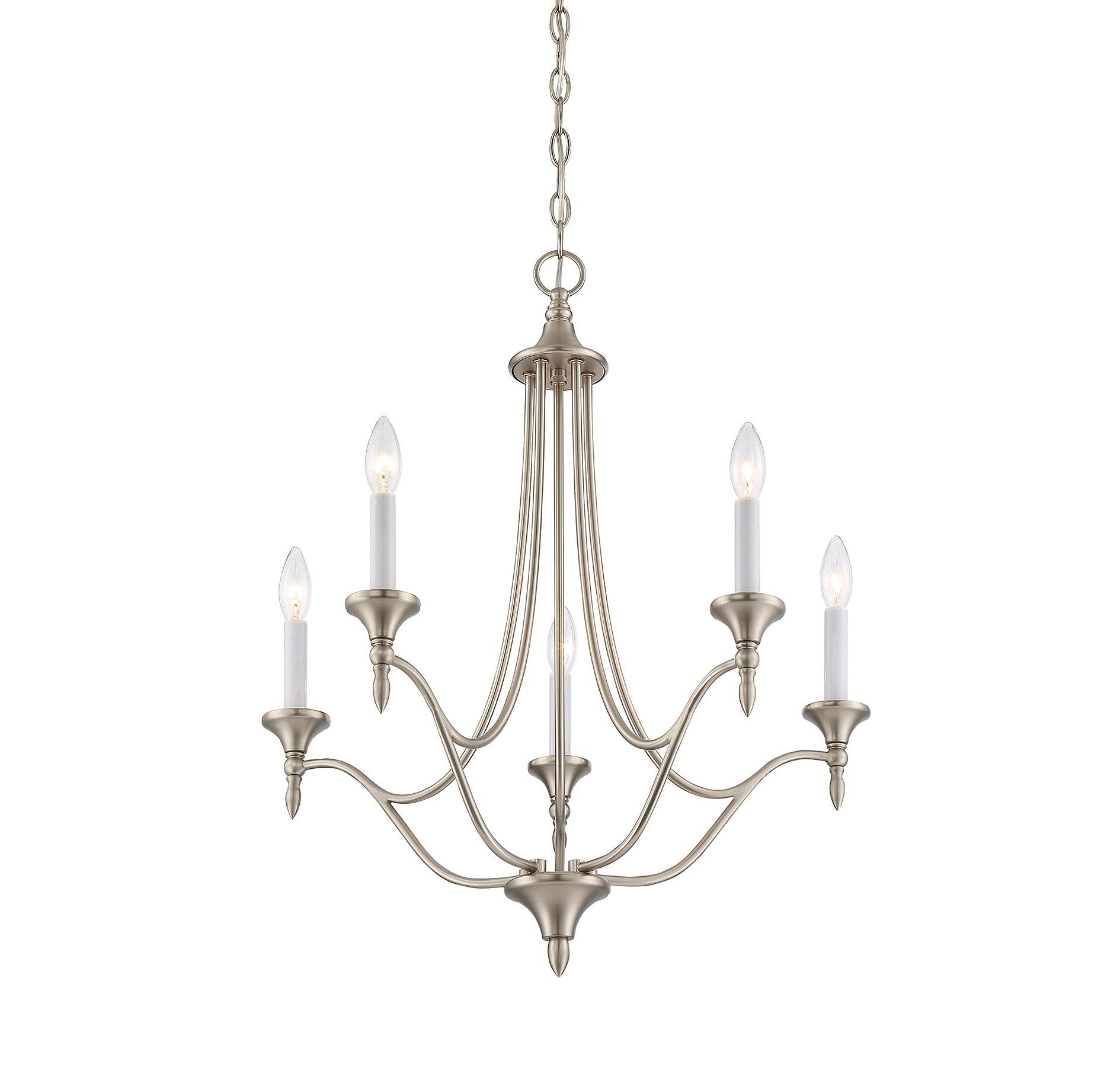 Savoy House Herndon 5 - Light Chandelier in  Satin Nickel