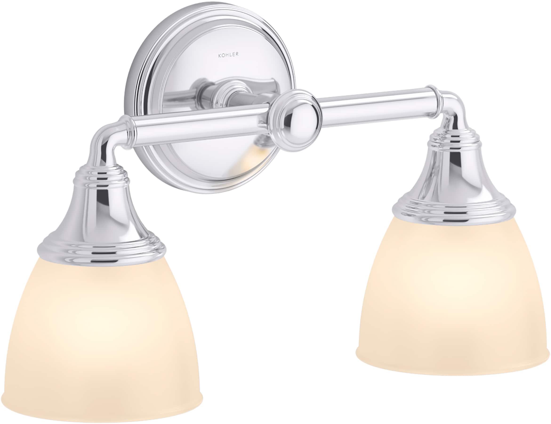 Devonshire 2 Light Indoor Bathroom Vanity Light Fixture, Position Facing Up or Down, UL Listed