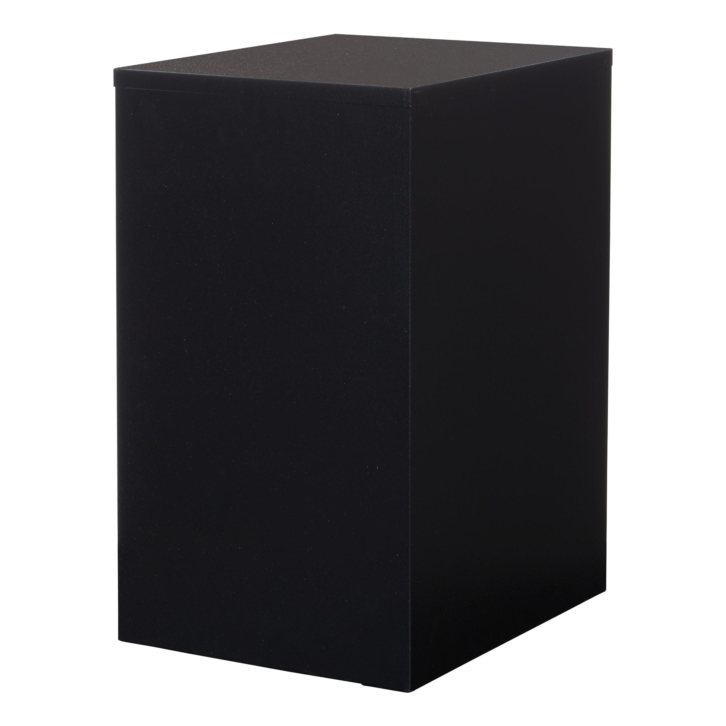 2 Drawer Locking Metal File Cabinet in Black